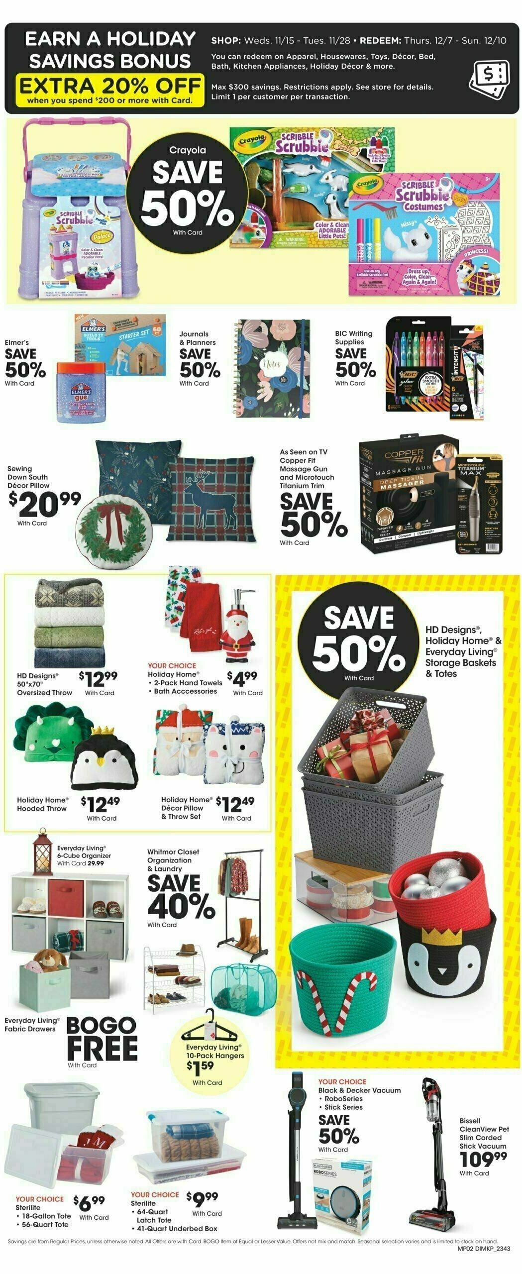Dillons Black Friday 5-Day Sale Weekly Ad from November 24