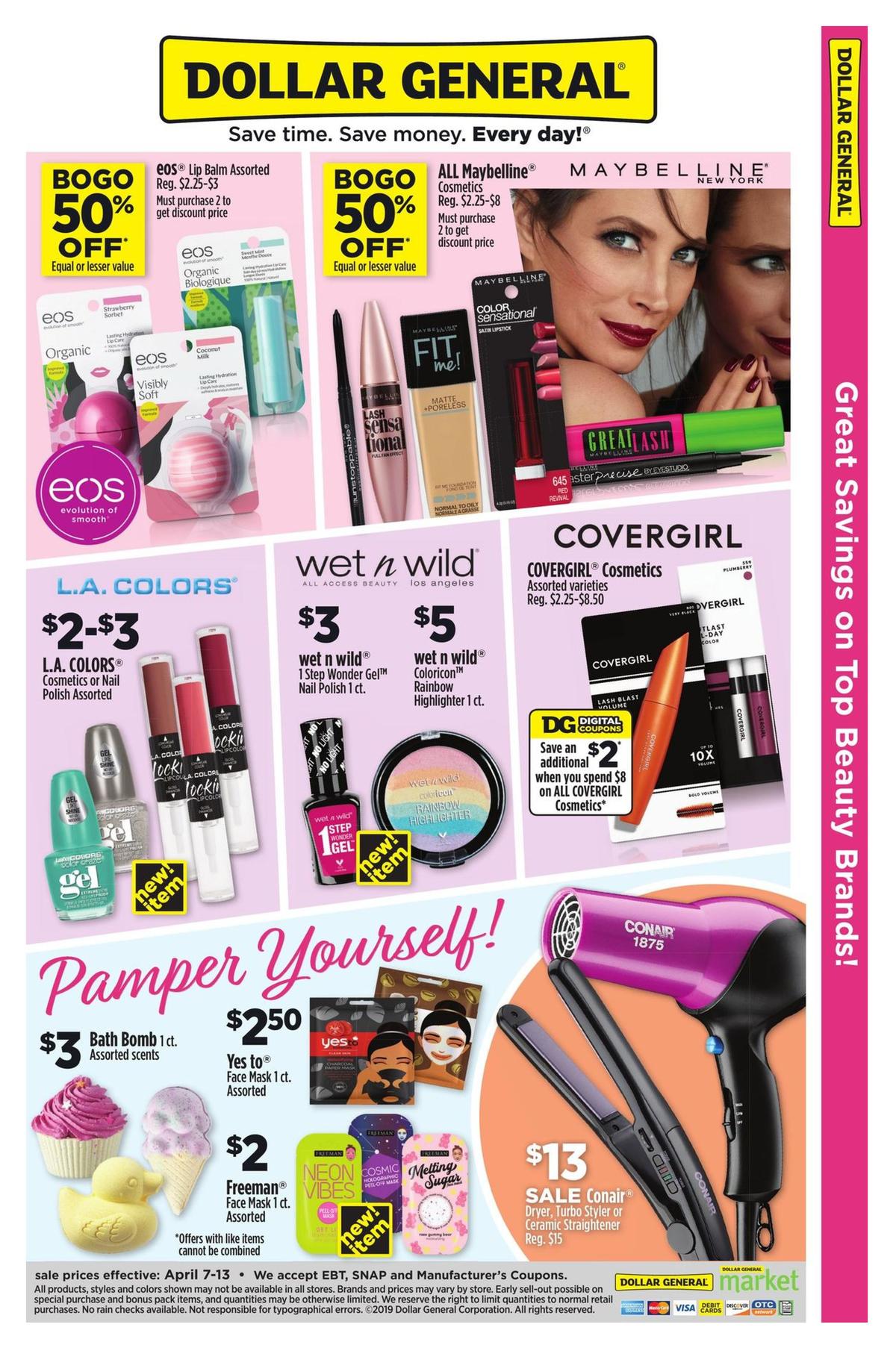 Dollar General Save on Makeup and More Weekly Ad from April 7