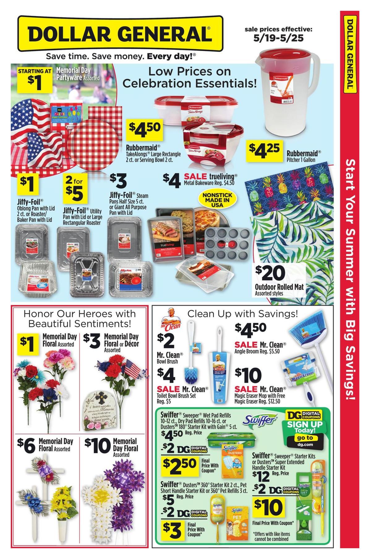 Dollar General Low Prices on Celebration Essentials Weekly Ad from May 19
