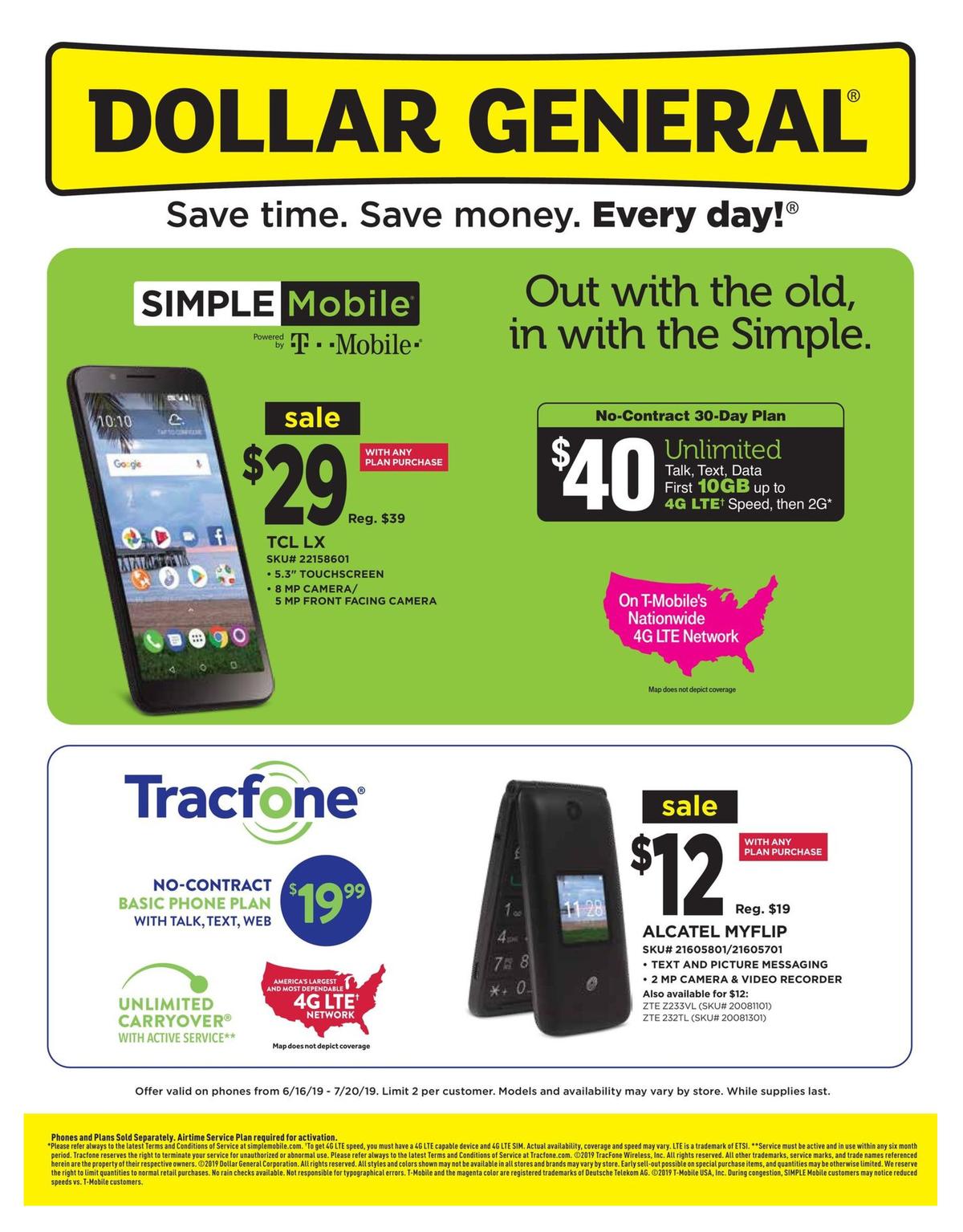 Dollar General Wireless Specials Weekly Ad from June 16