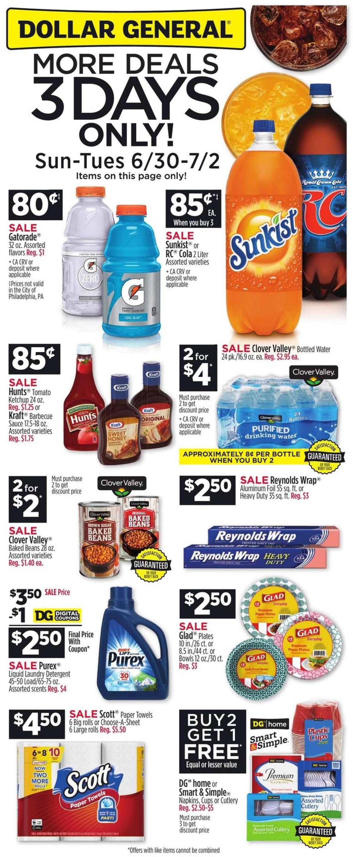 Dollar General Weekly Ad from June 30