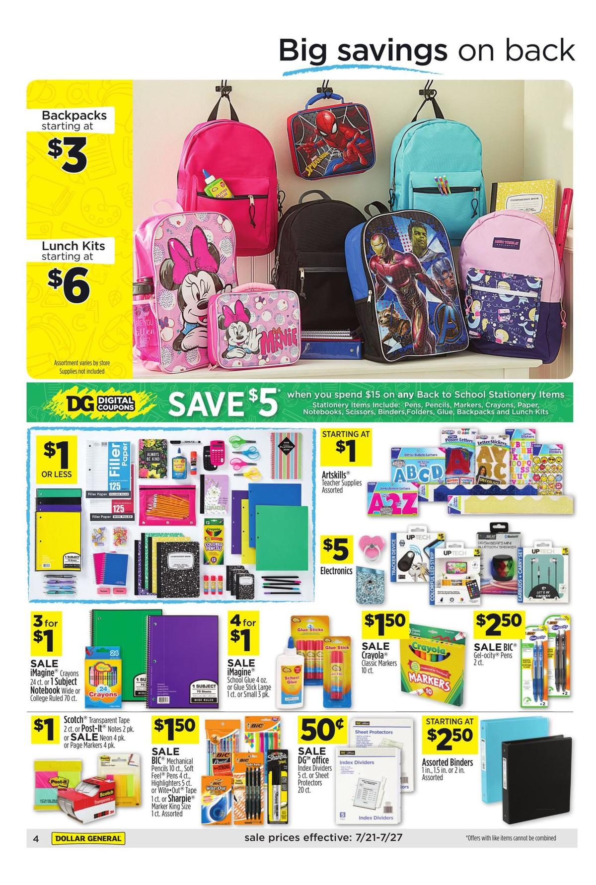 Dollar General Weekly Ad from July 21
