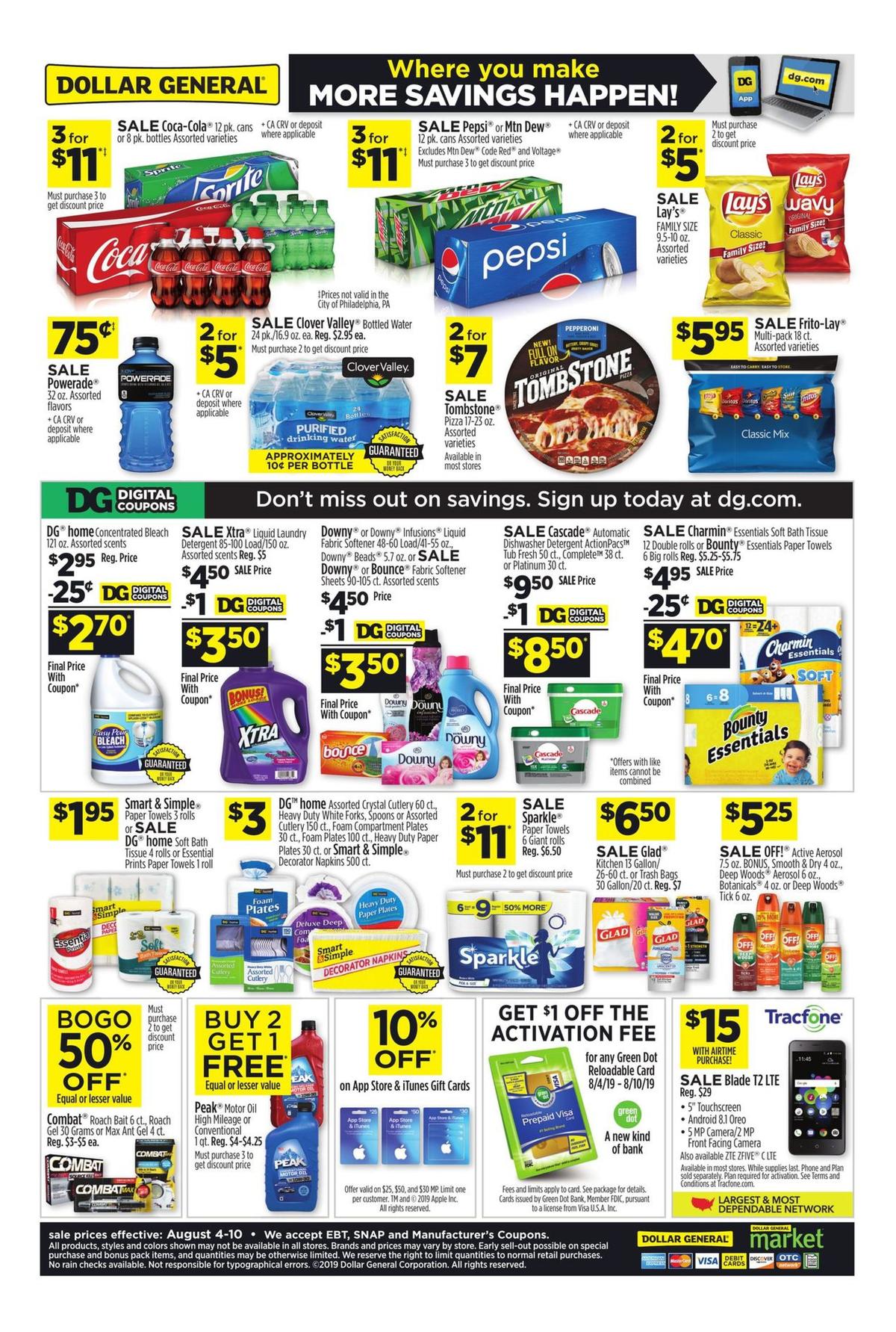 Dollar General Weekly Ad from August 4
