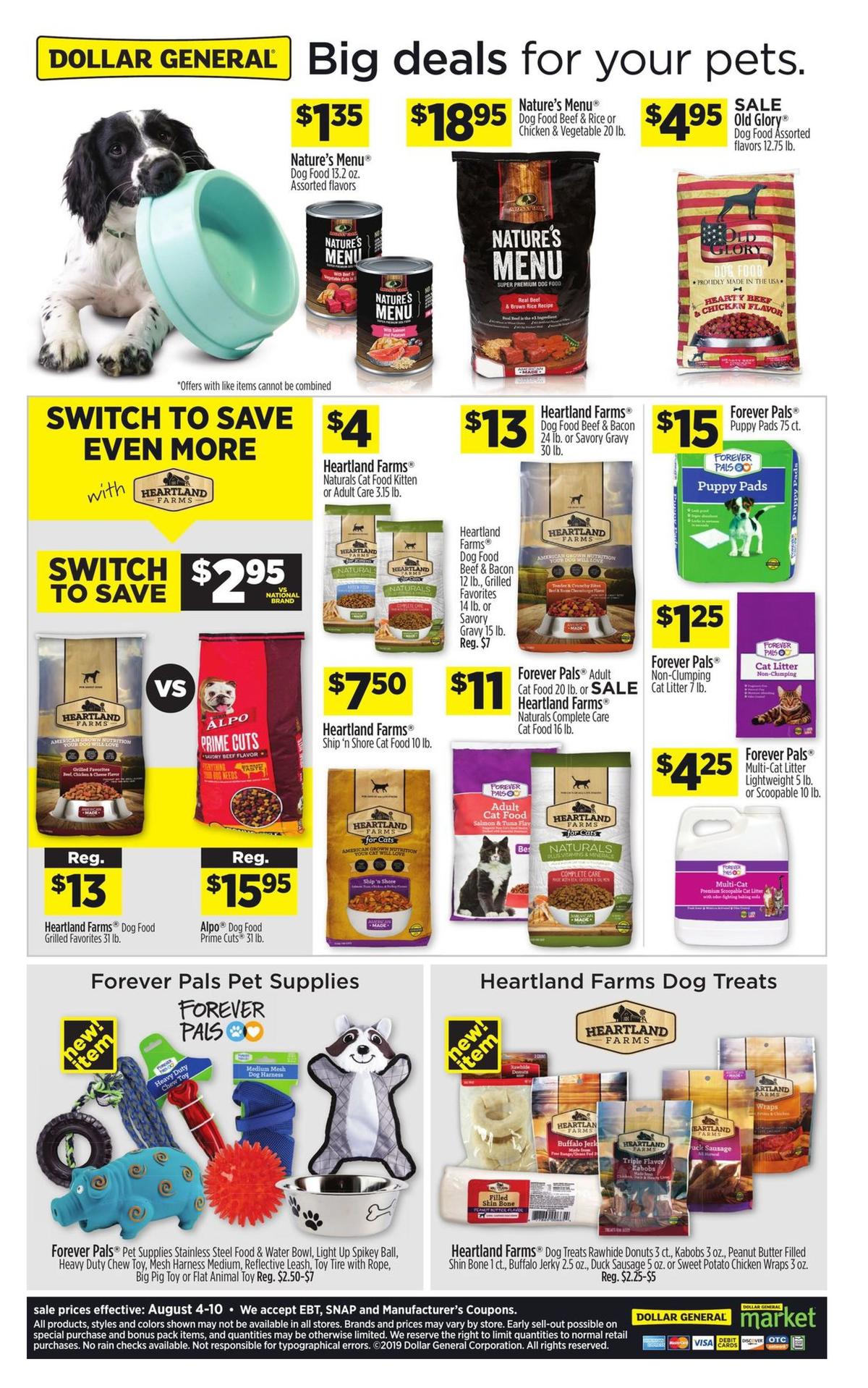 Dollar General Save On Back to School, Cleaning and Pet Supplies! Weekly Ad from August 4