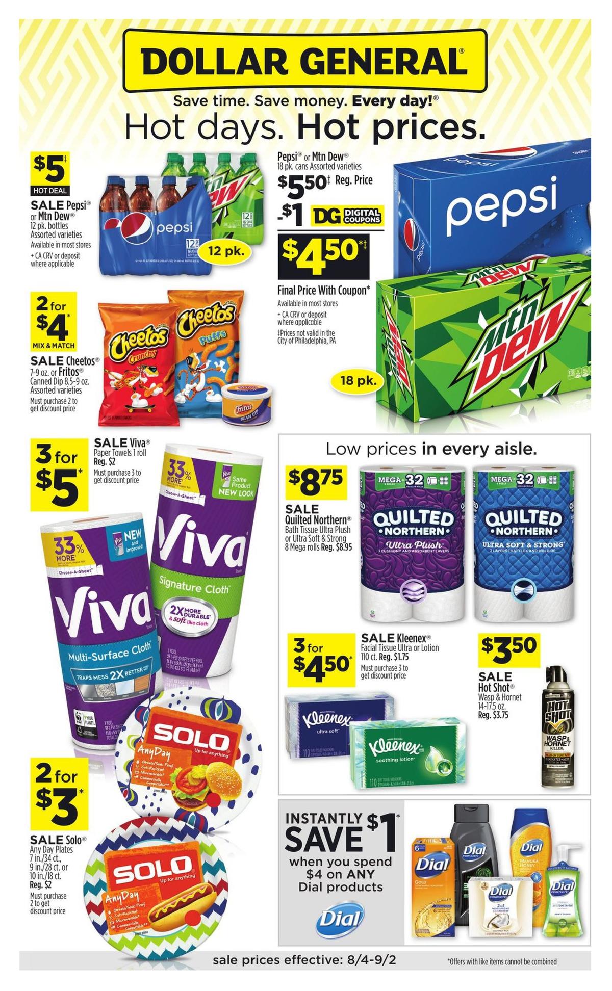 Dollar General Hot Summer Deals! Weekly Ad from August 4
