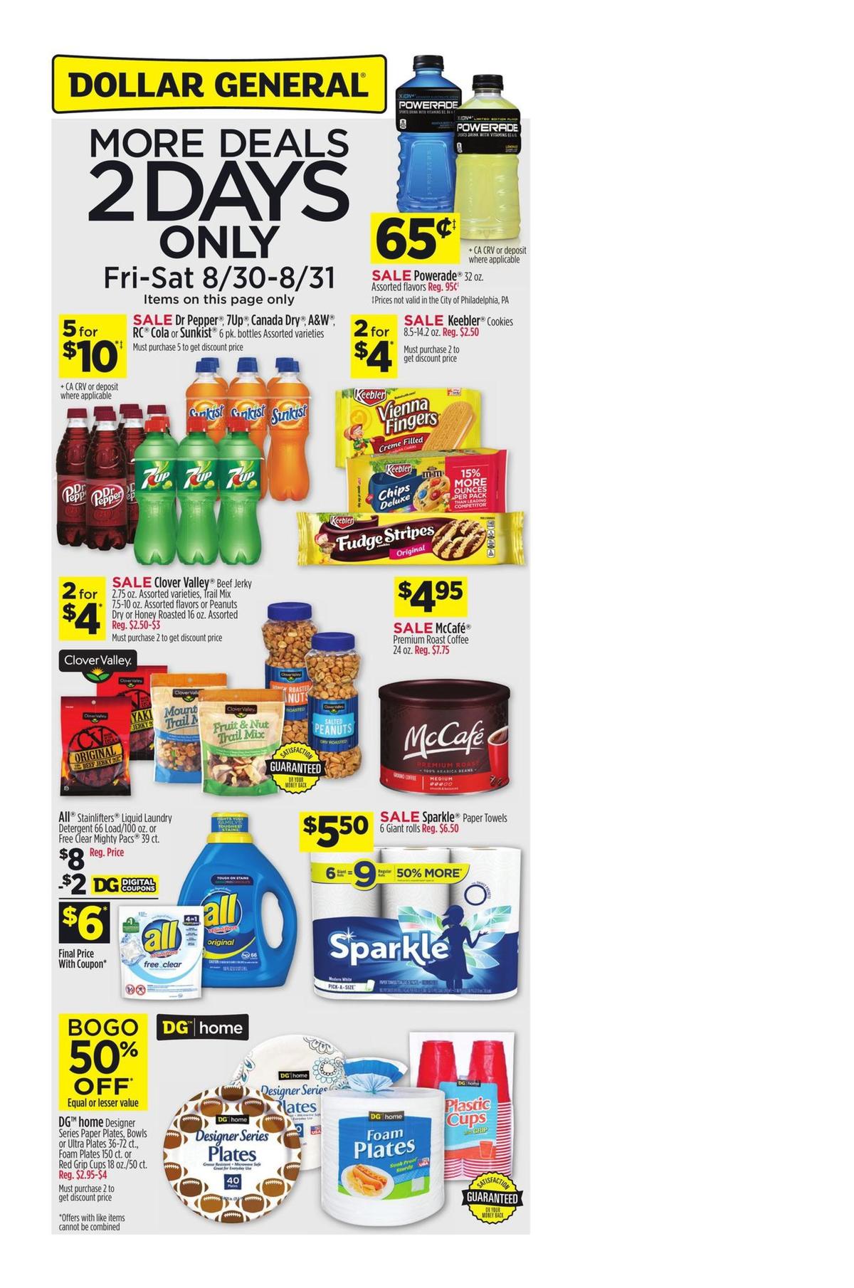 Dollar General Weekly Ad from August 25
