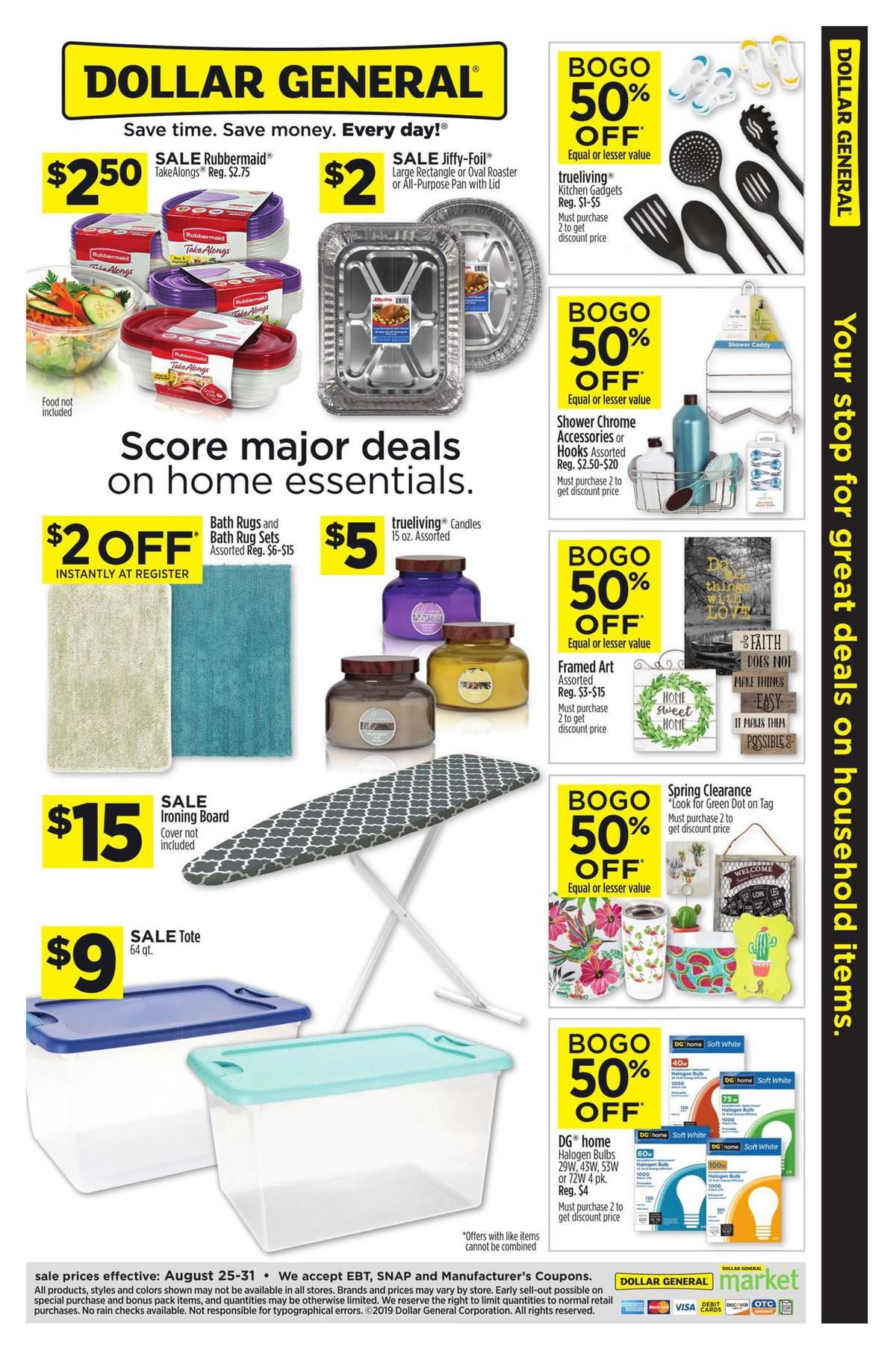 Dollar General Weekly Ad from August 25