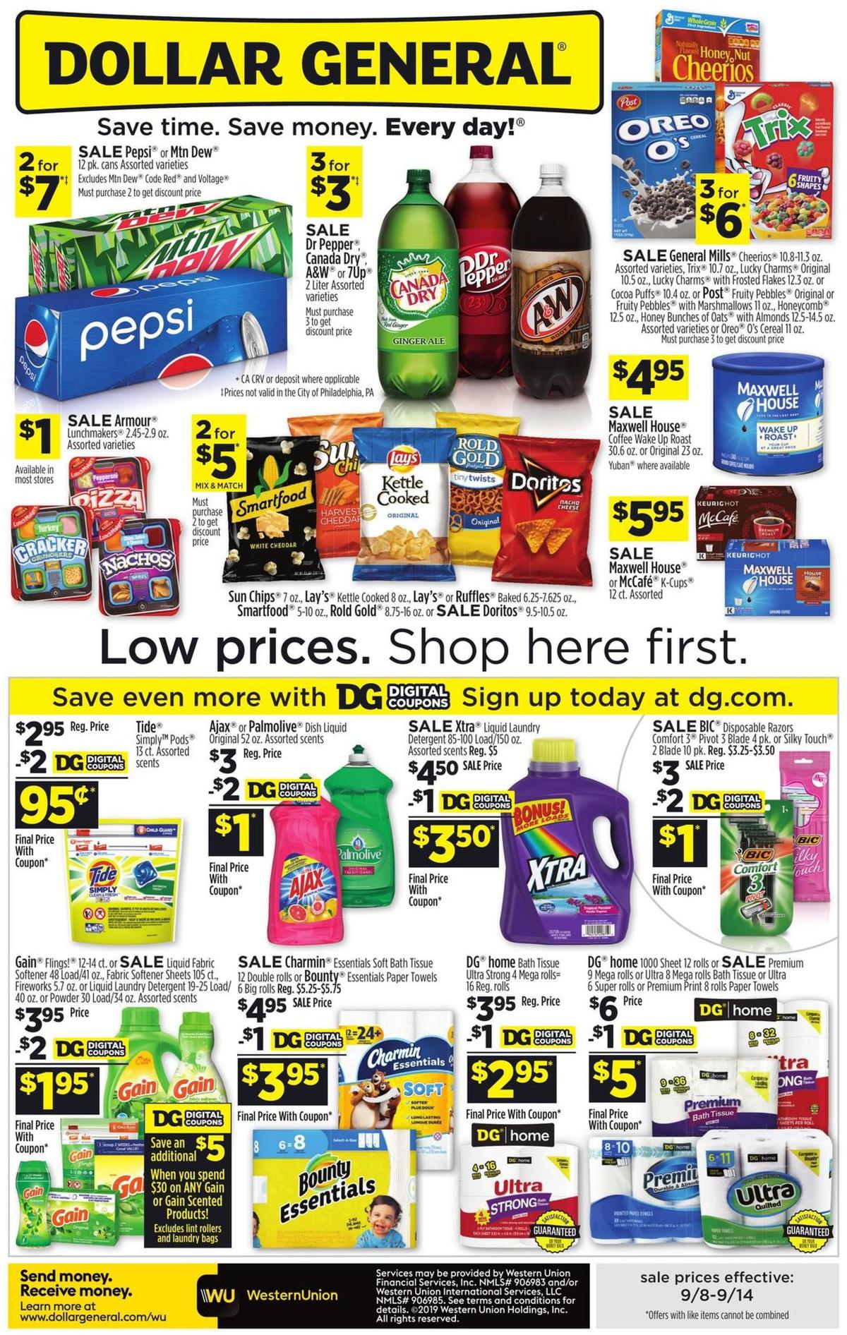 Dollar General Weekly Ad from September 8