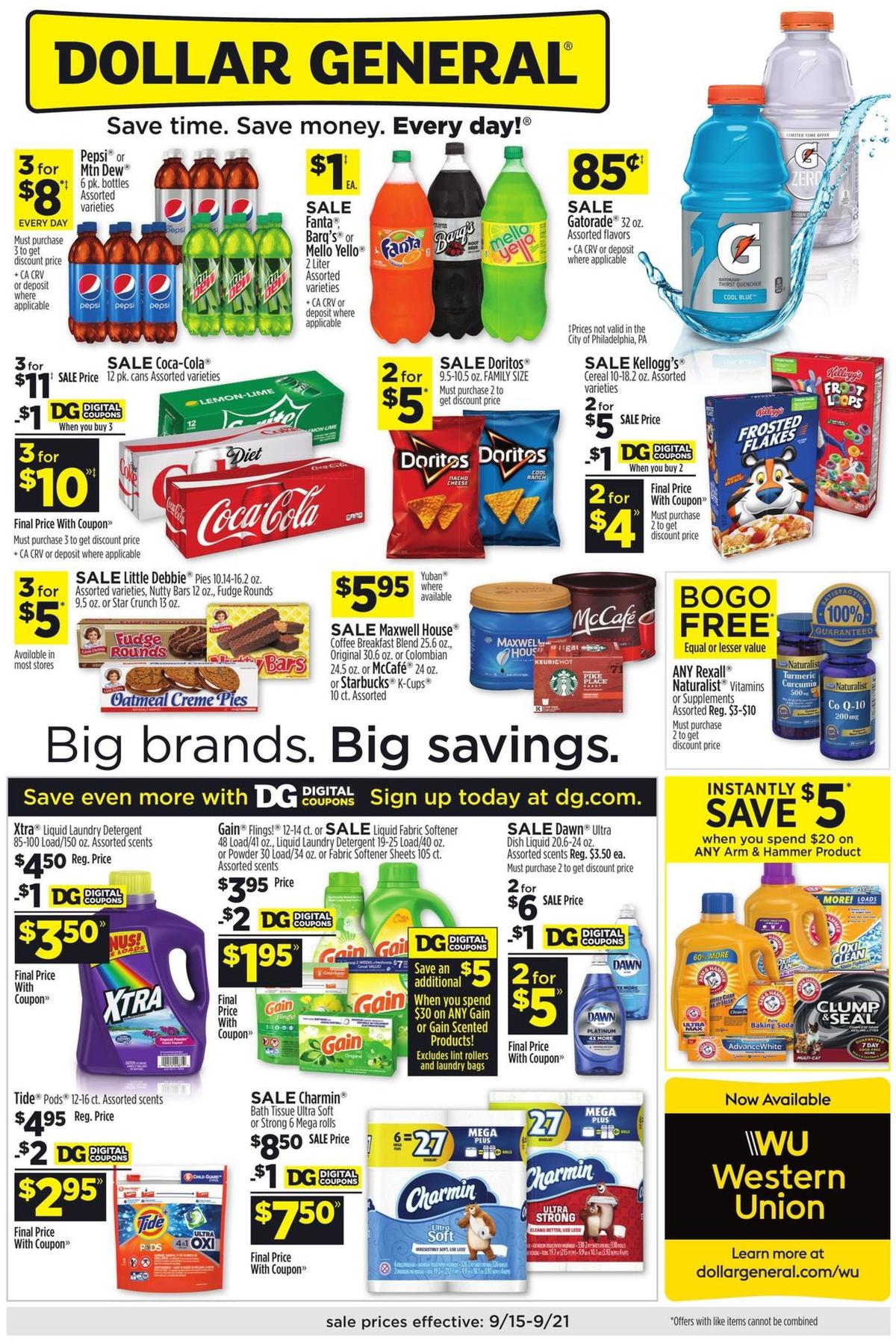 Dollar General Weekly Ad from September 15