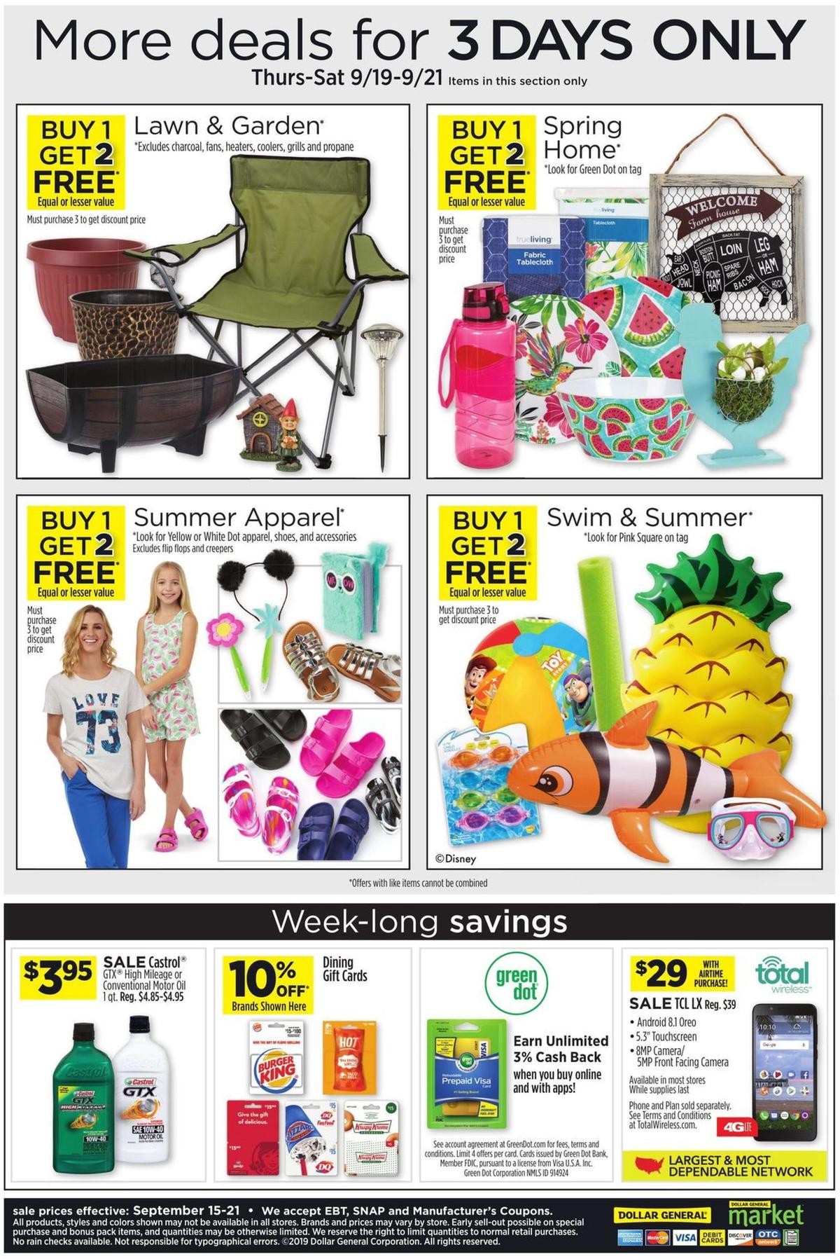 Dollar General Weekly Ad from September 15