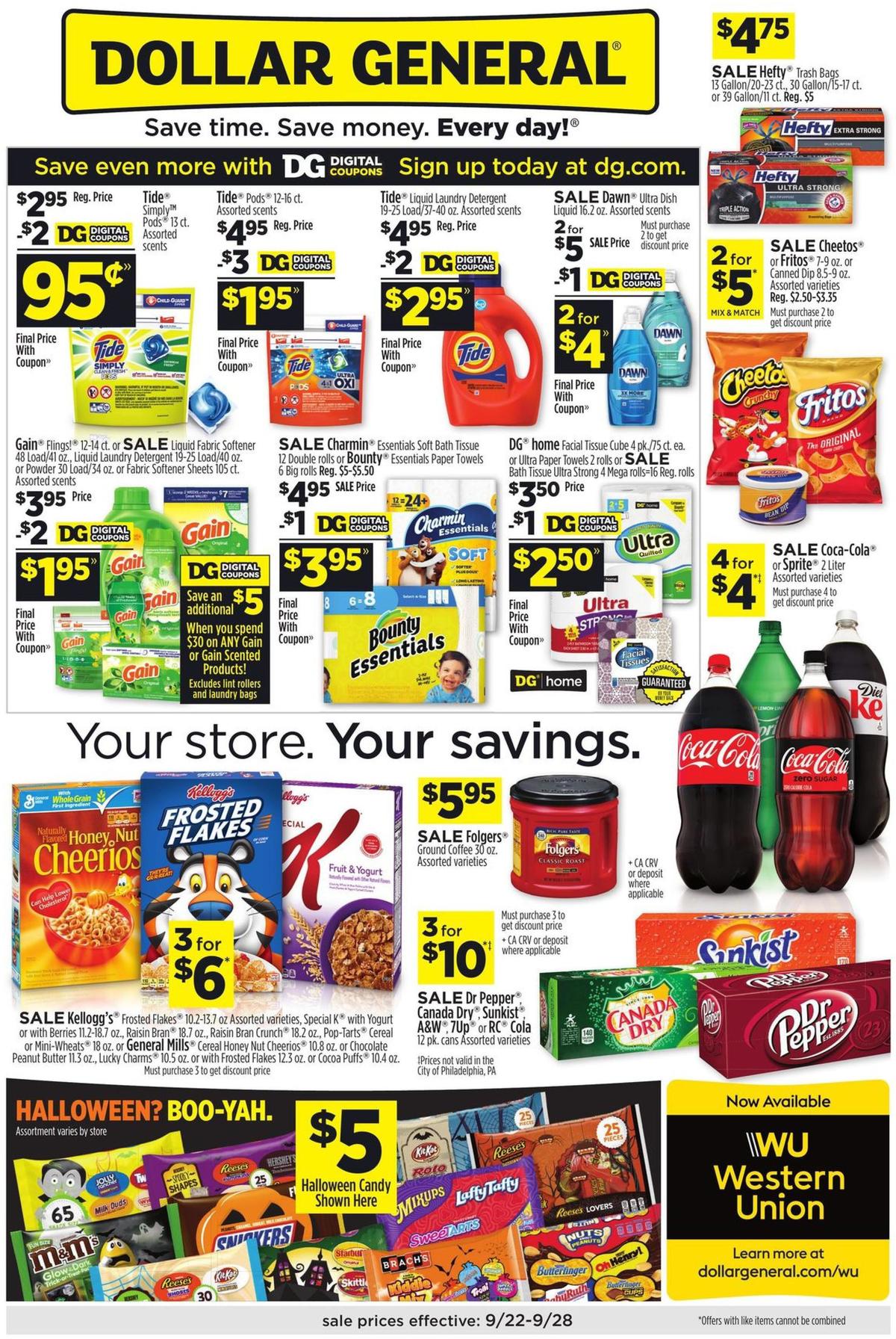 Dollar General Weekly Ad from September 22