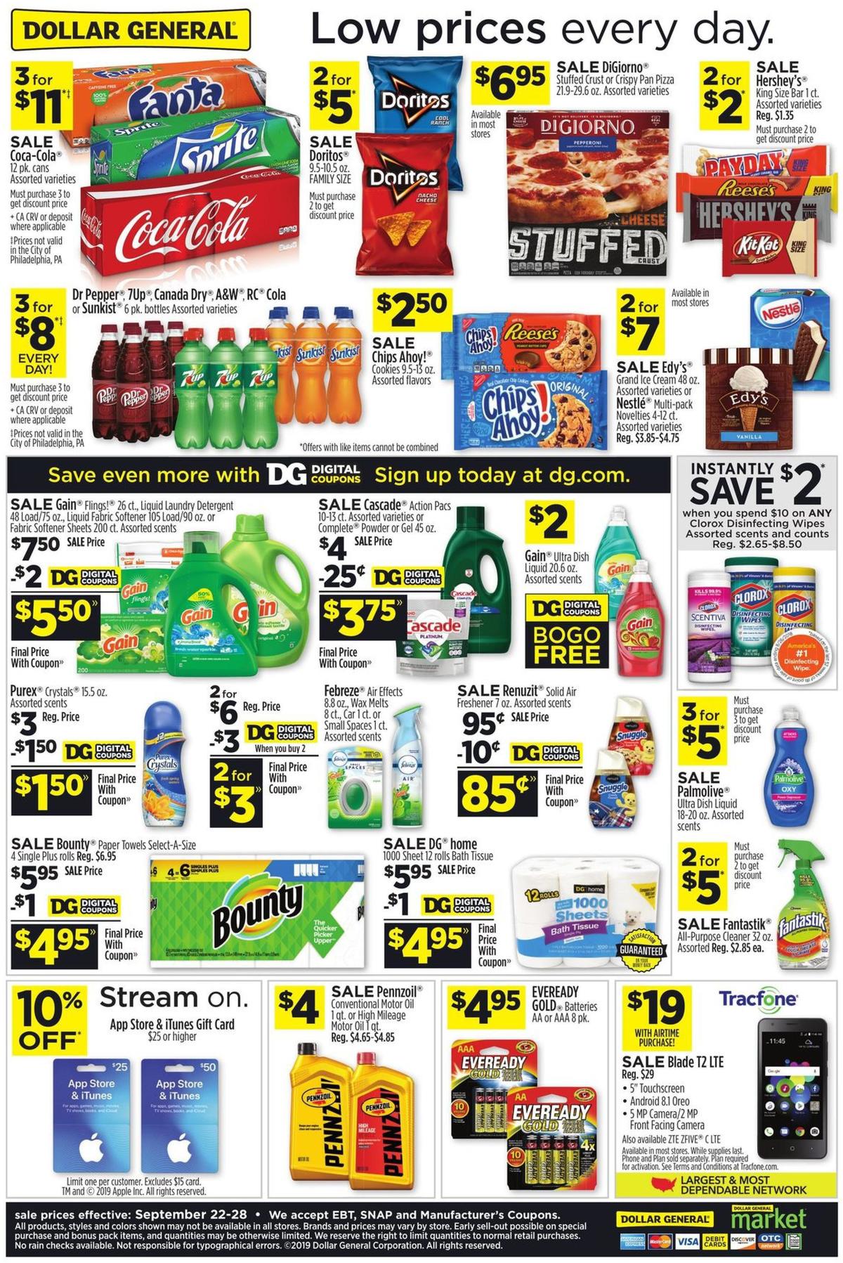 Dollar General Weekly Ad from September 22