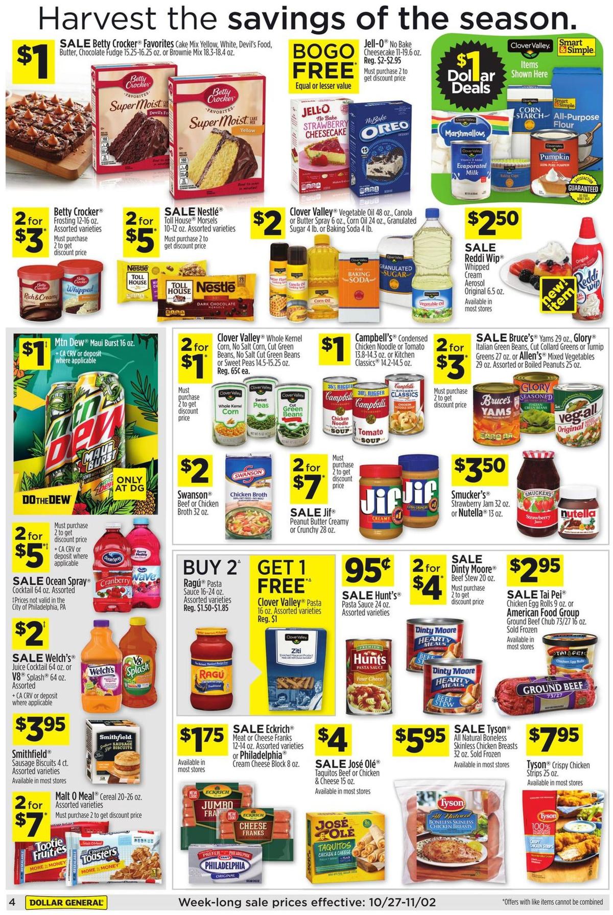 Dollar General Weekly Ad from October 27