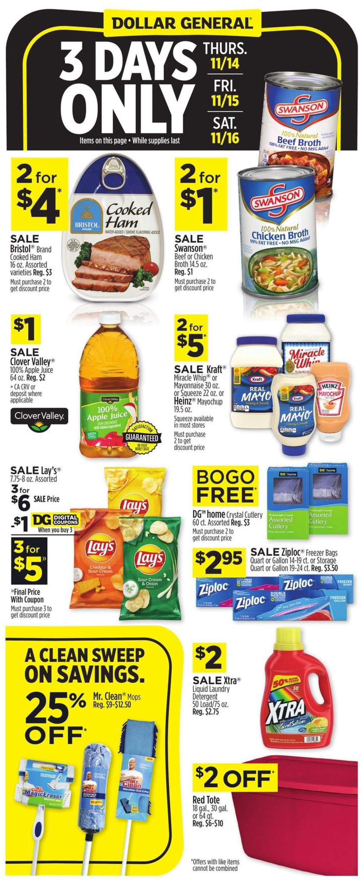 Dollar General Weekly Ad from November 10