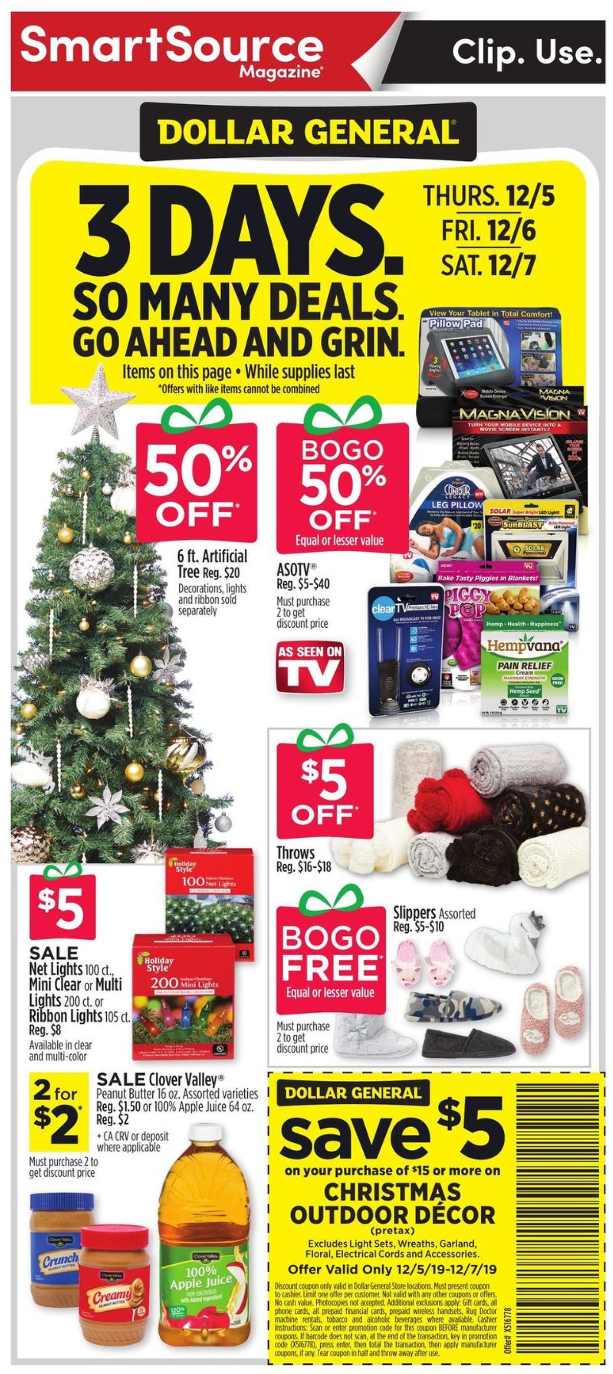 Dollar General Weekly Ad from December 1