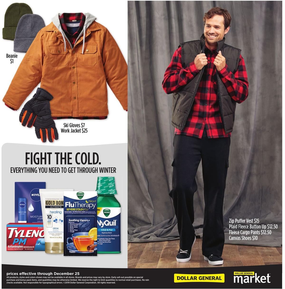 Dollar General New Winter Apparel at Dollar General Weekly Ad from October 3