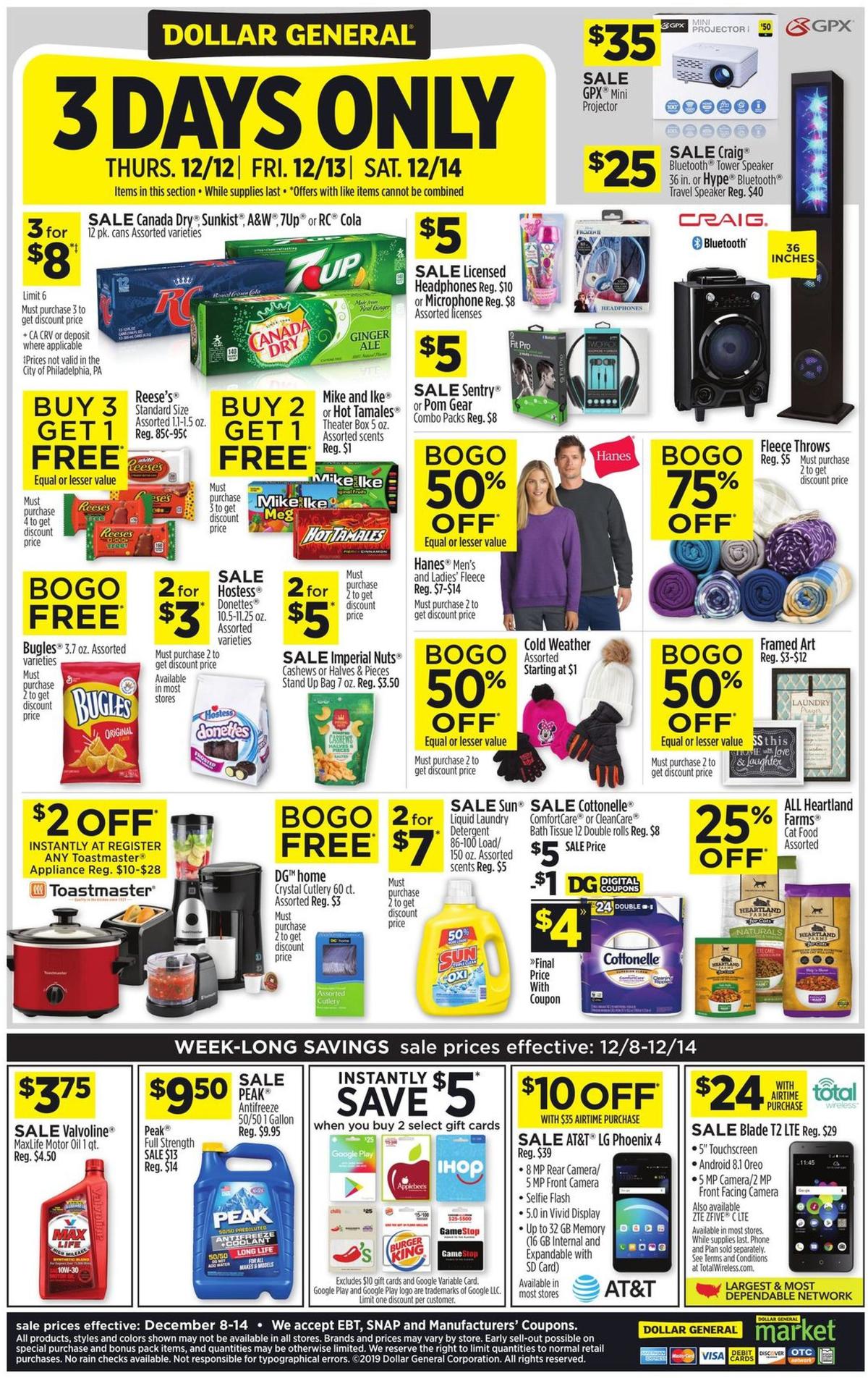 Dollar General Weekly Ad from December 8