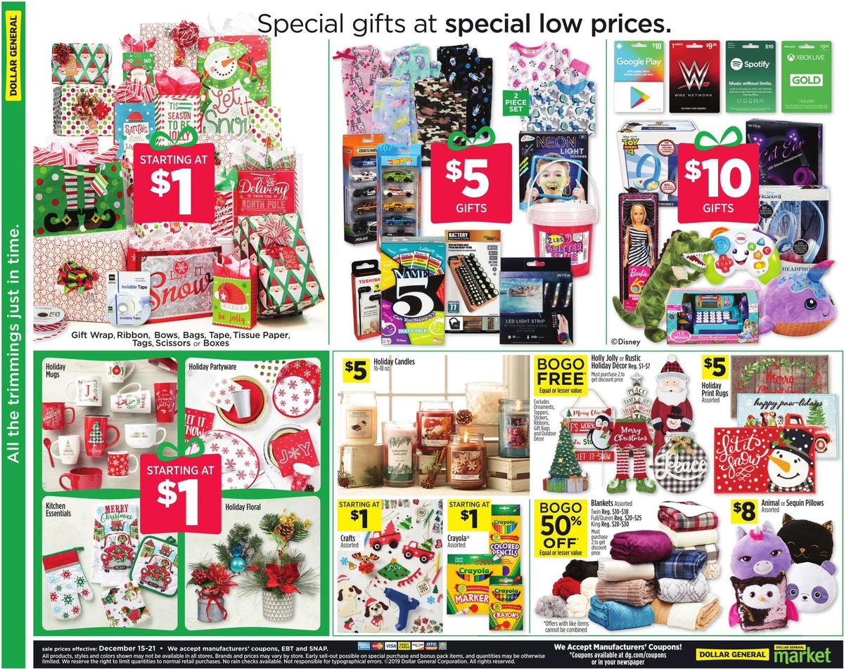 Dollar General Weekly Ad from December 15