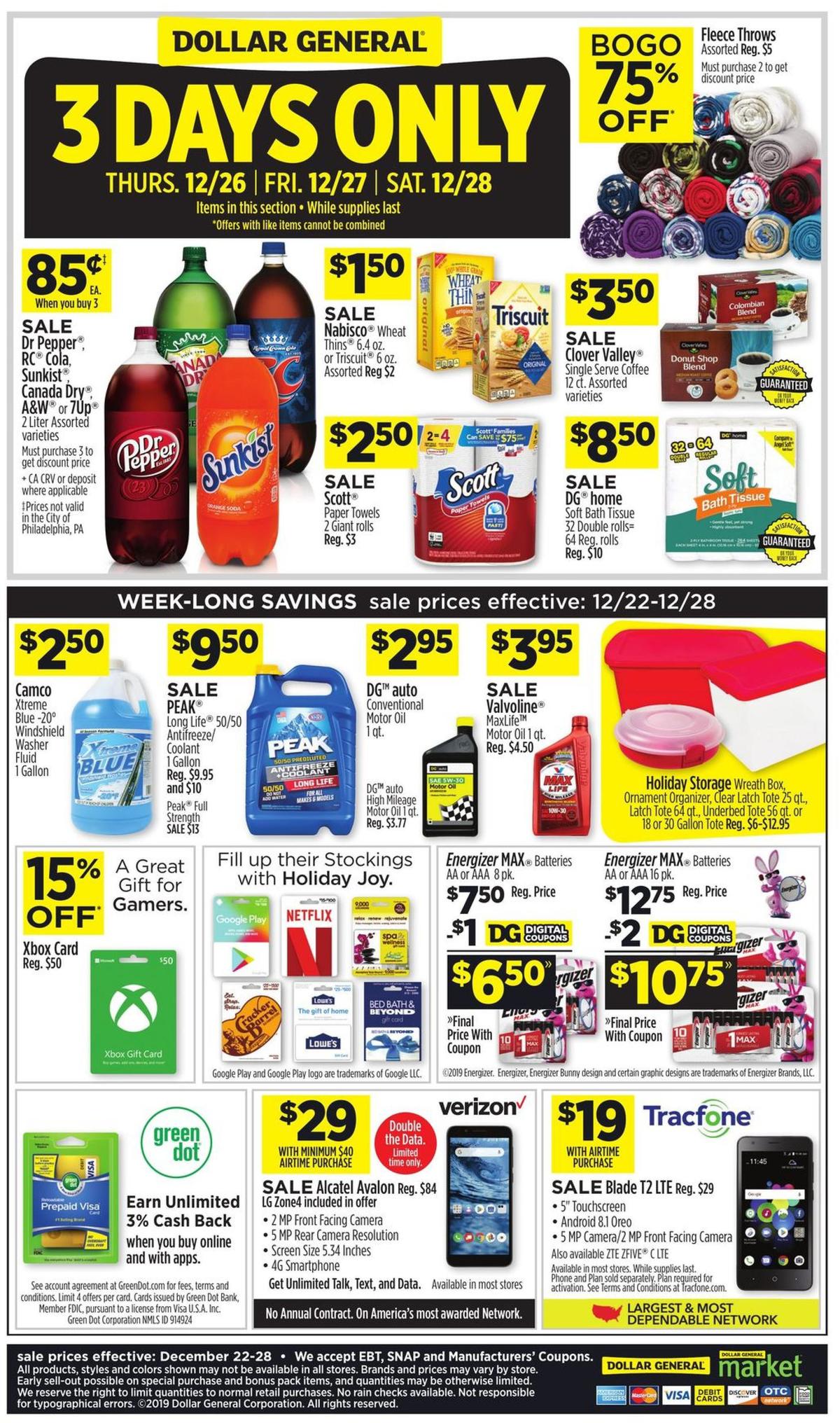 Dollar General Weekly Ad from December 22