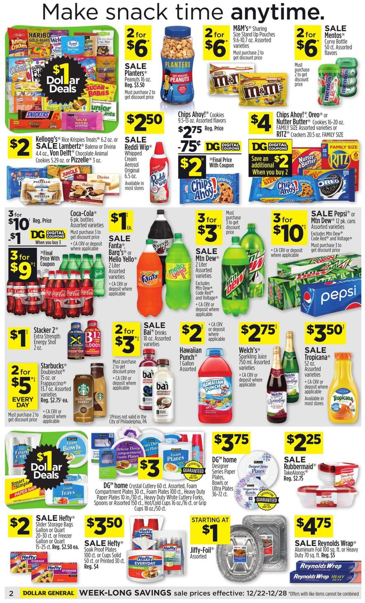 Dollar General Weekly Ad from December 22