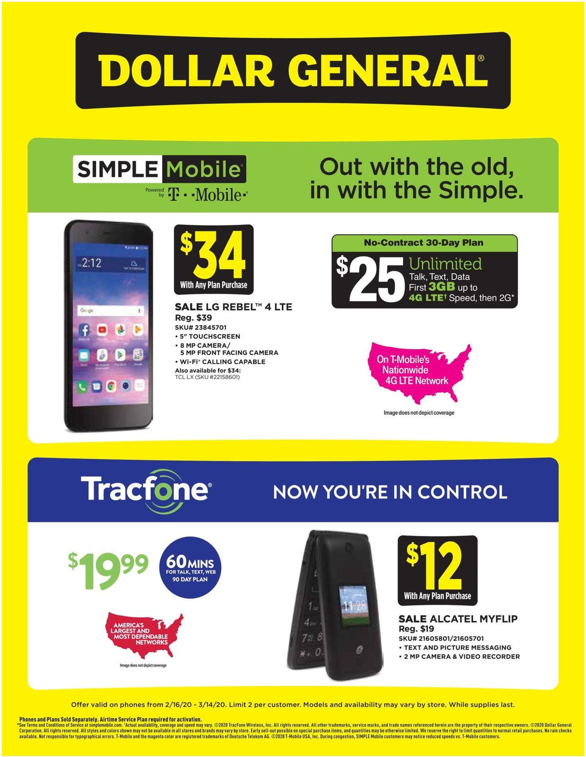 Dollar General Weekly Wireless Specials Weekly Ad from February 16