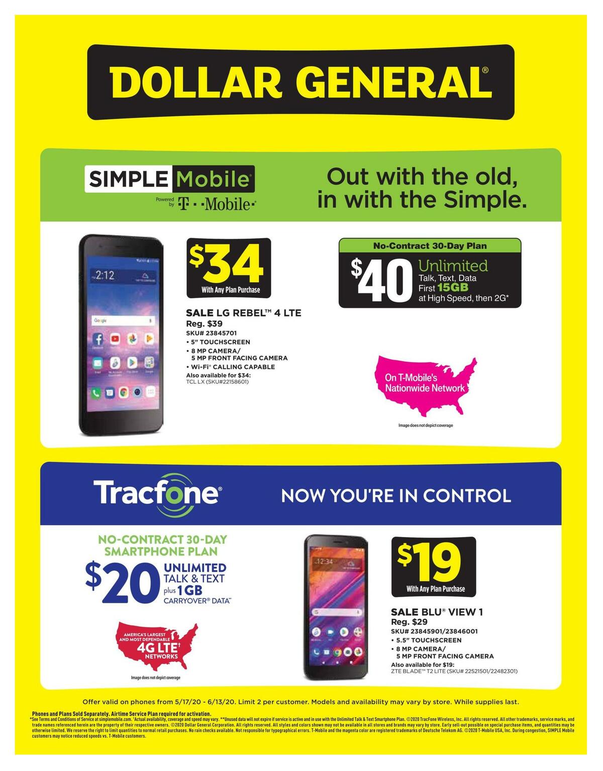 Dollar General Weekly Wireless Specials Weekly Ad from May 17