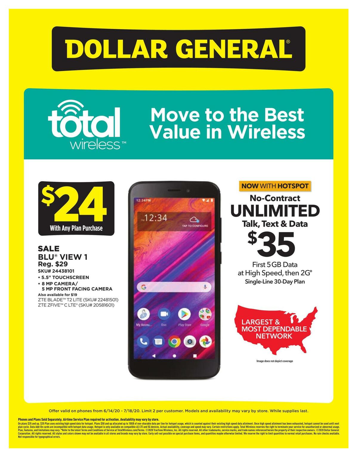 Dollar General Weekly Wireless Specials Weekly Ad from June 14
