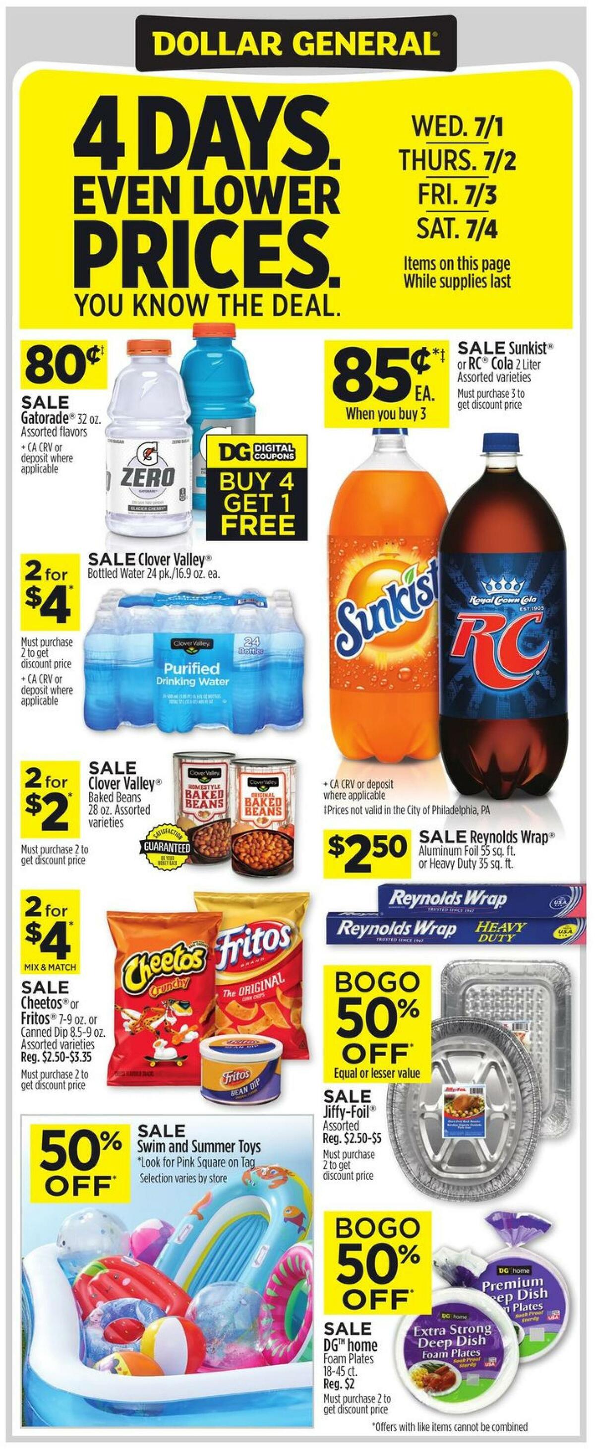 Dollar General Weekly Ad from June 28