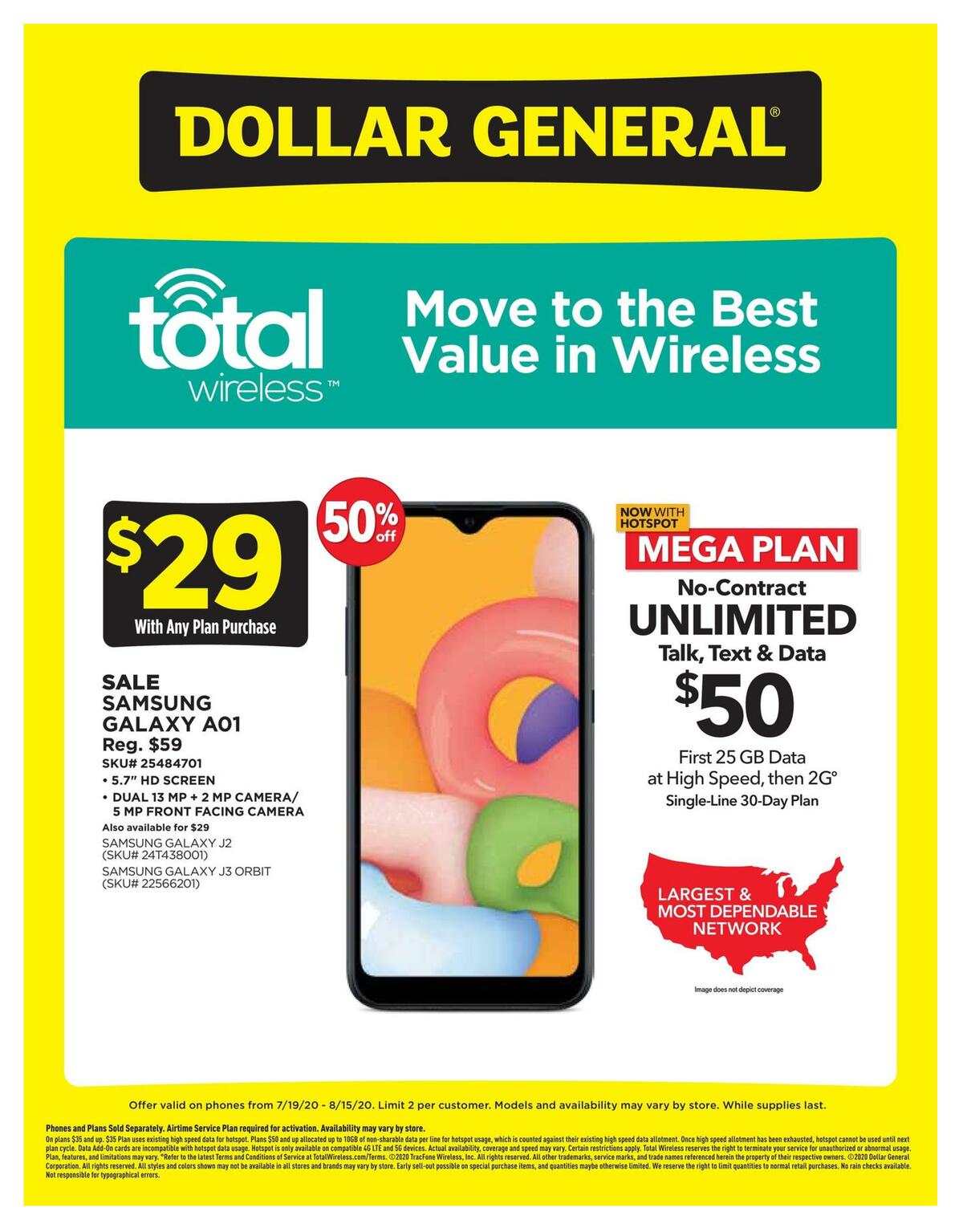 Dollar General Weekly Wireless Specials Weekly Ad from July 19