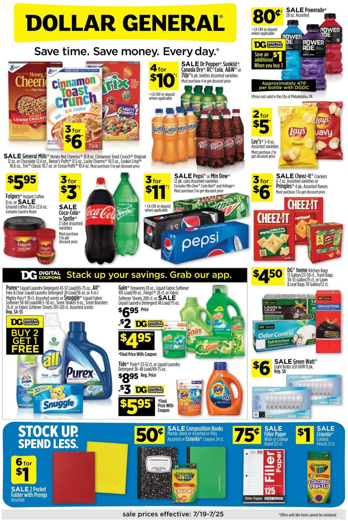 Dollar General Weekly Ad from July 19