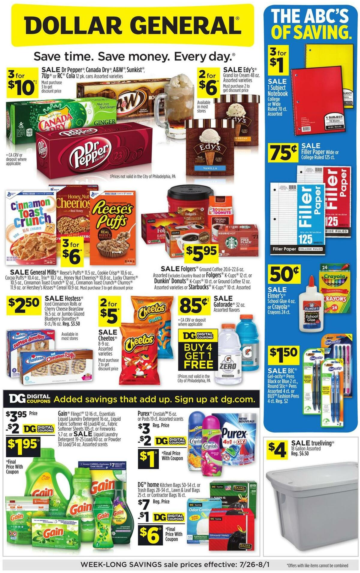 Dollar General Weekly Ad from July 26