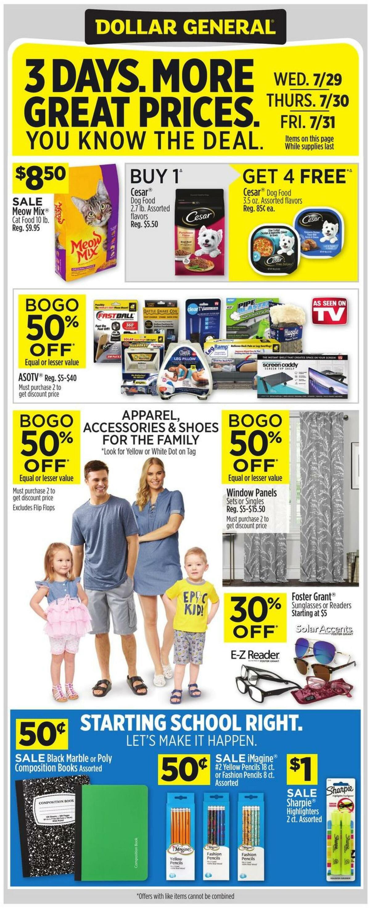 Dollar General Weekly Ad from July 26