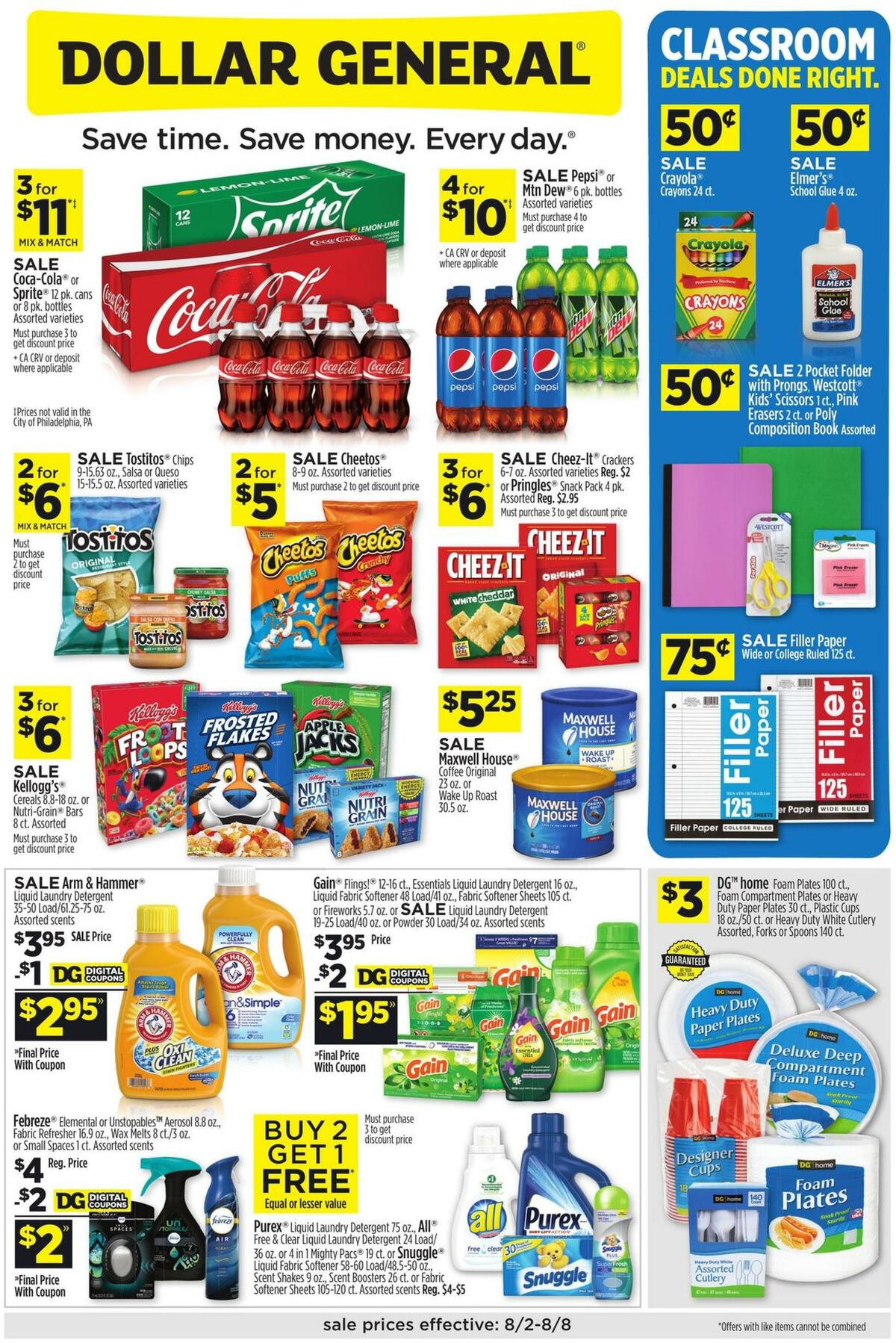 Dollar General Weekly Ad from August 2
