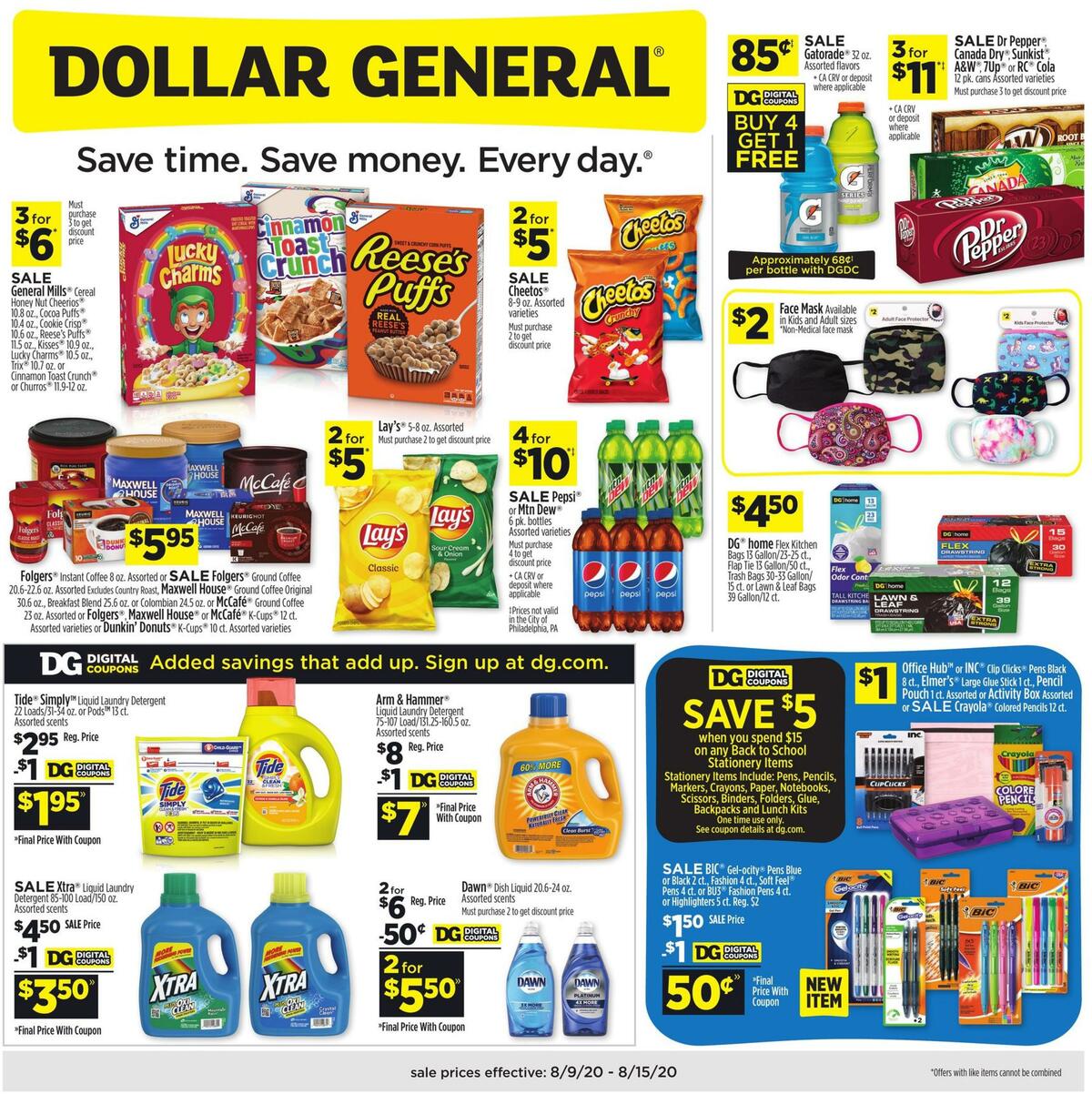 Dollar General Weekly Ad from August 9