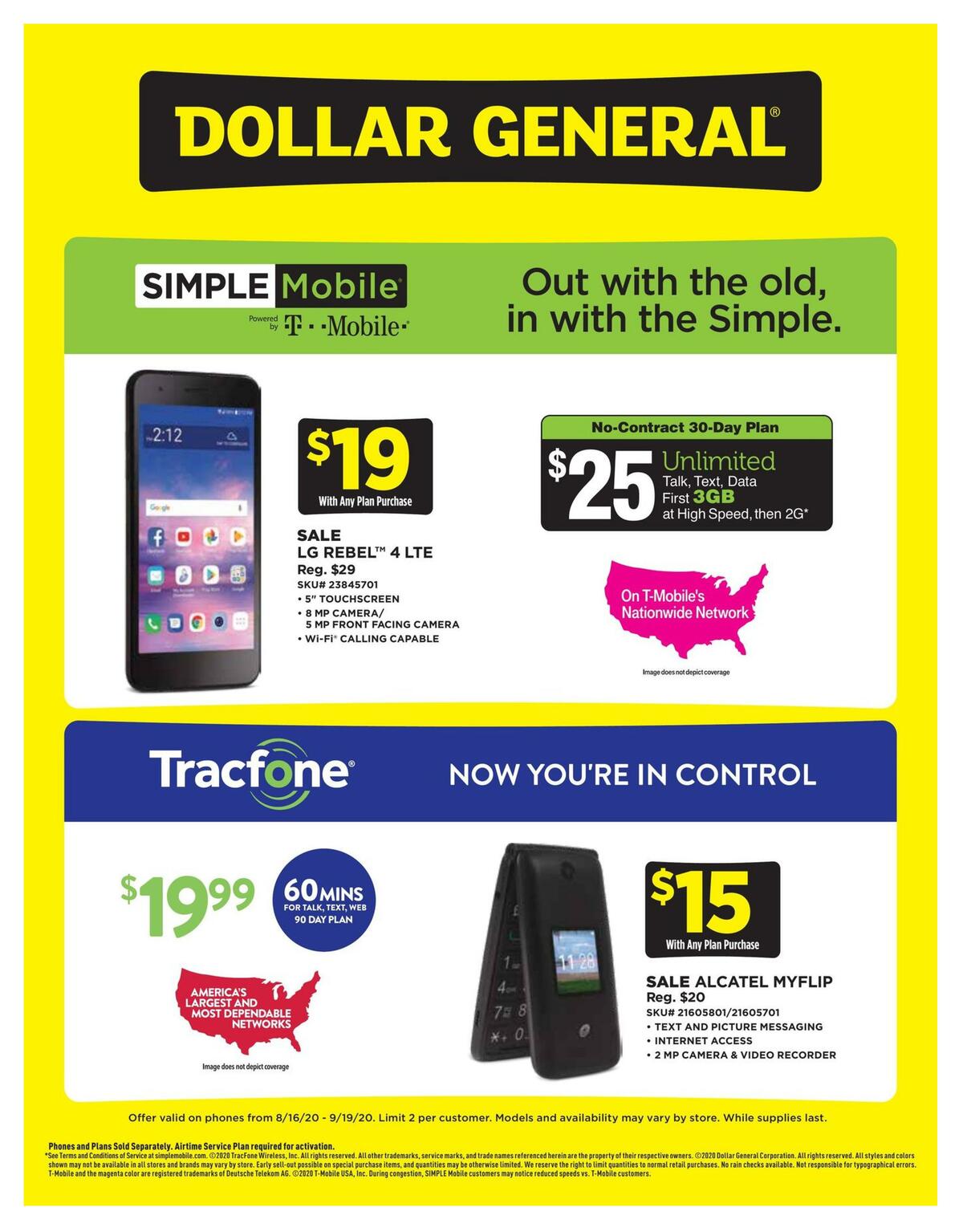 Dollar General Weekly Wireless Specials Weekly Ad from August 16