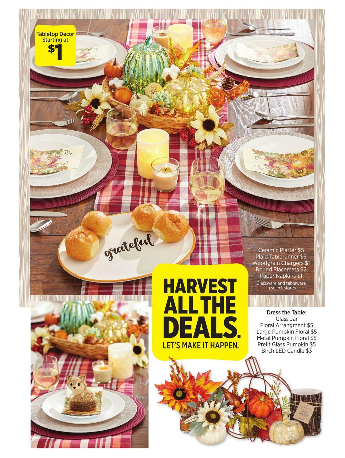 Dollar General Fall Decor for the Home. Weekly Ad from October 23