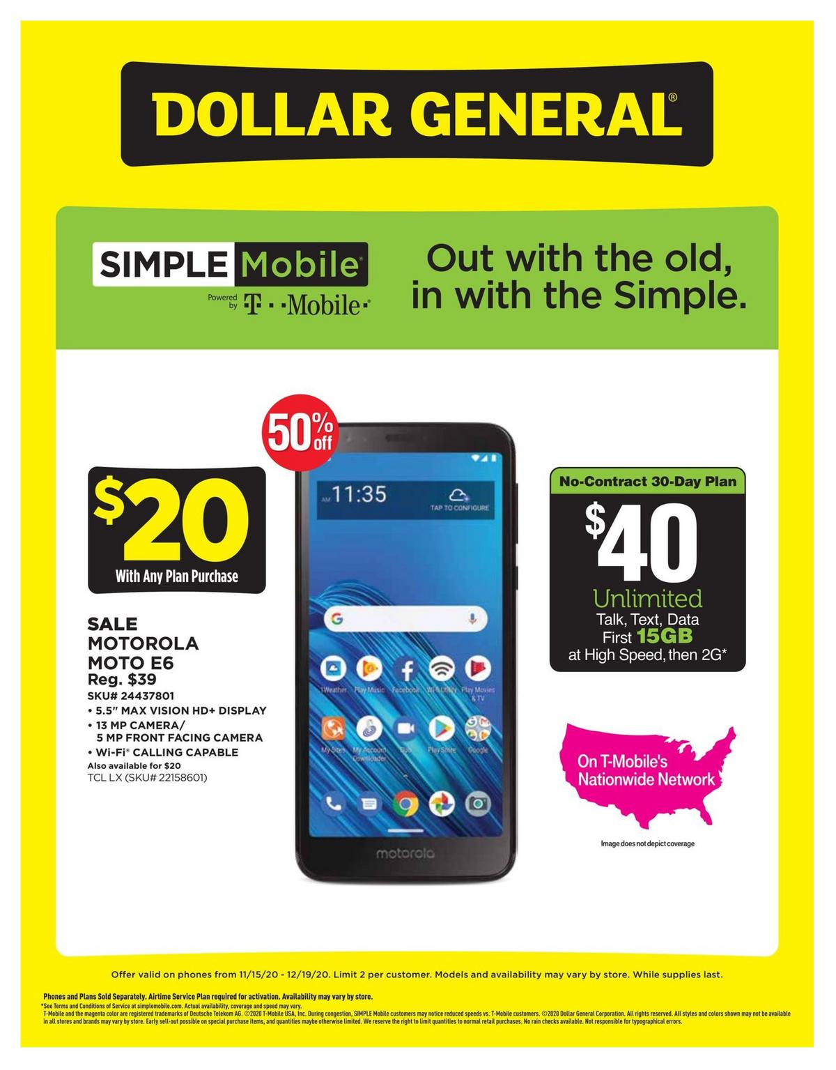 Dollar General Weekly Wireless Specials Weekly Ad from November 15