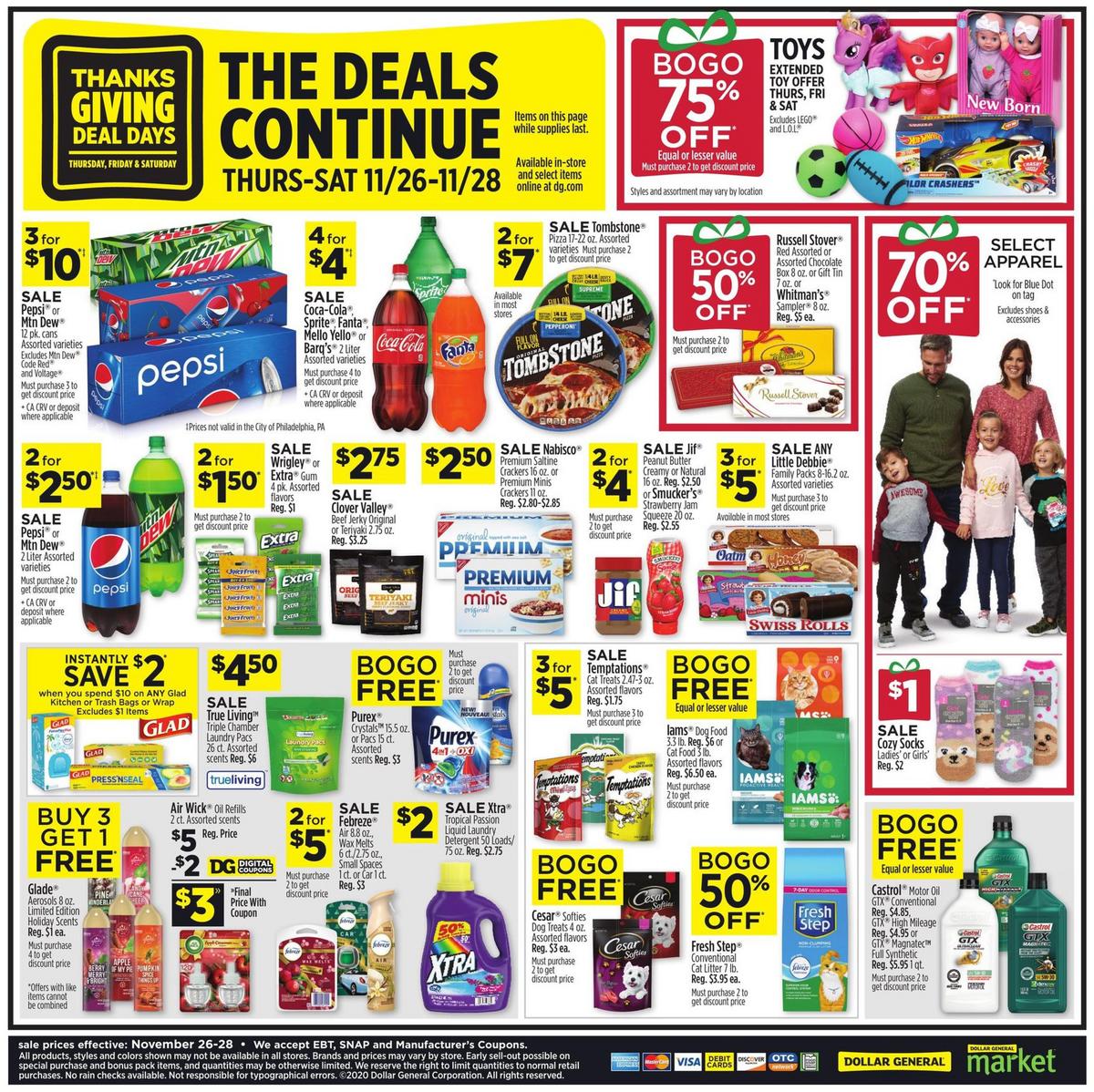 Dollar General Save Big with 3 Day Deals! Weekly Ad from November 26