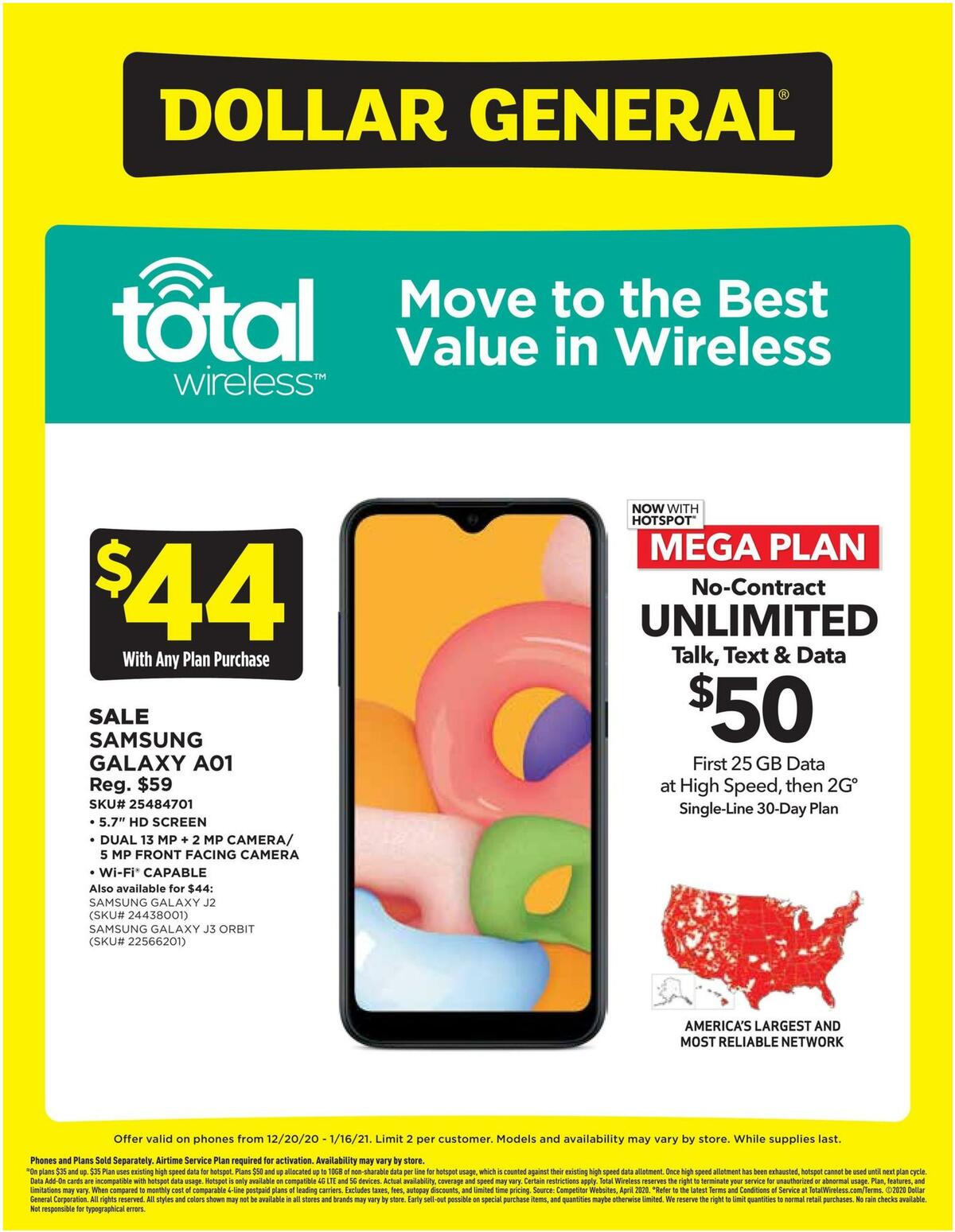 Dollar General Weekly Wireless Specials Weekly Ad from December 20