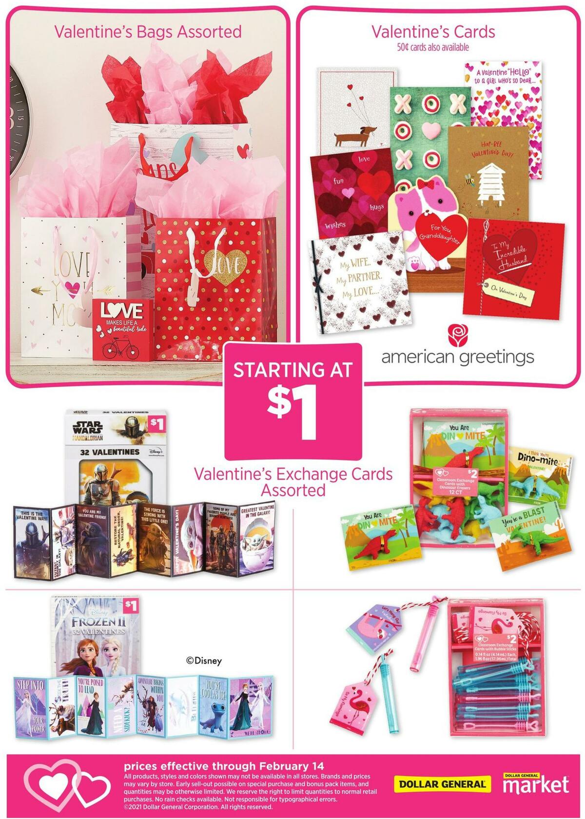 Dollar General Valentine's Day Book Weekly Ad from January 14