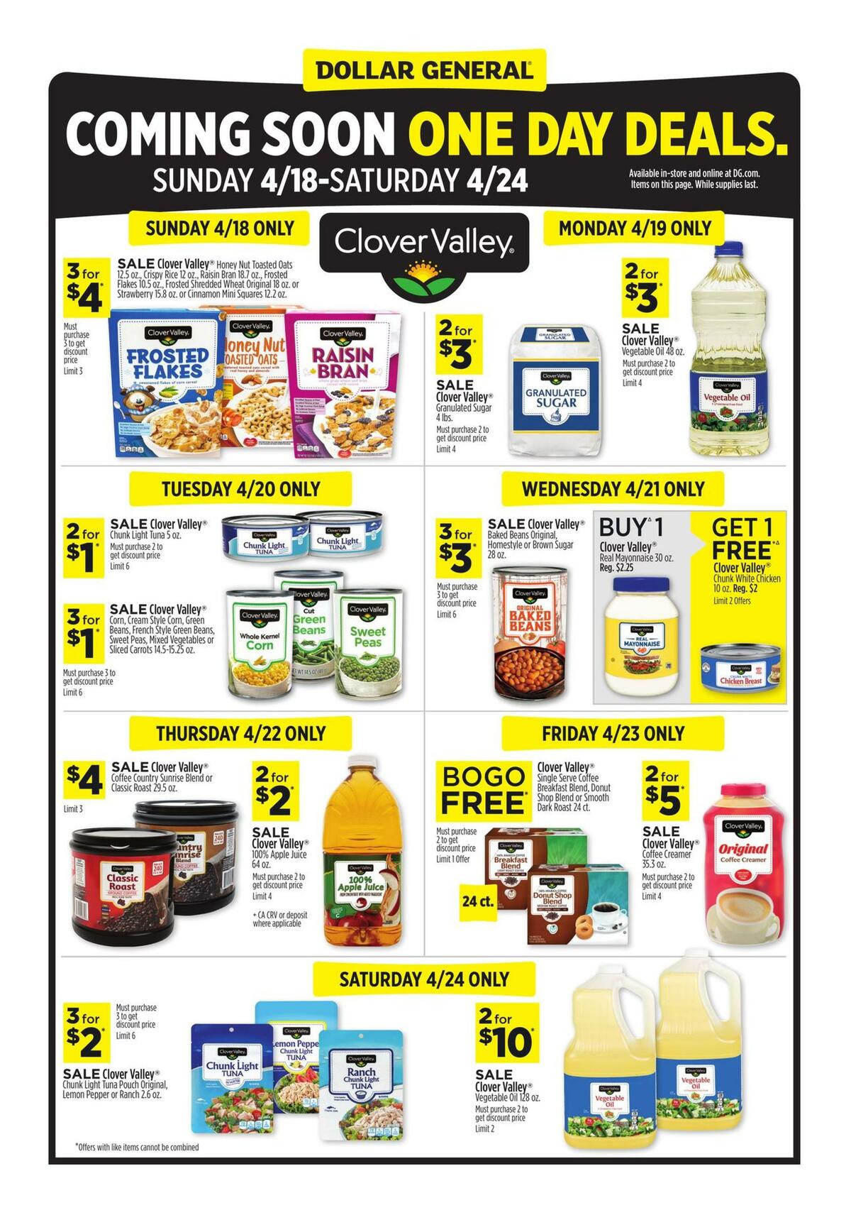 Dollar General One Day Deals Weekly Ad from April 18