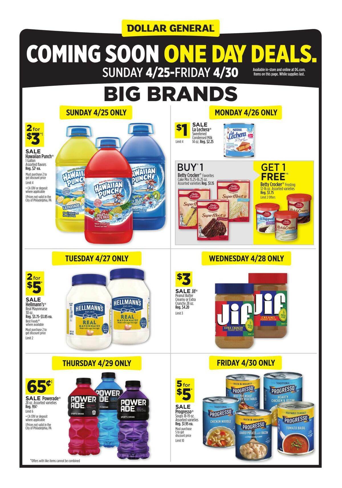 Dollar General One Day Deals Weekly Ad from April 25