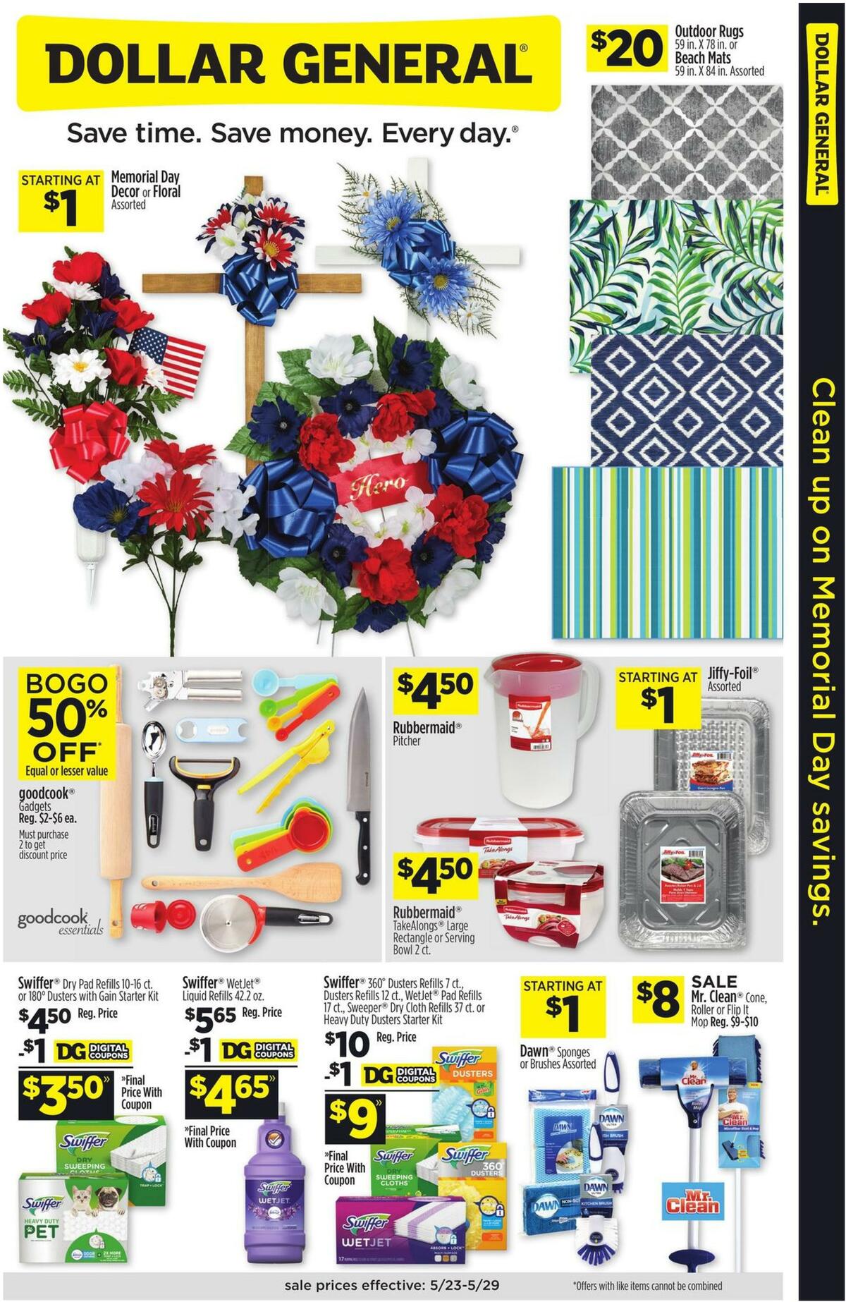 Dollar General Clean Up On Memorial Day Savings Weekly Ad from May 23