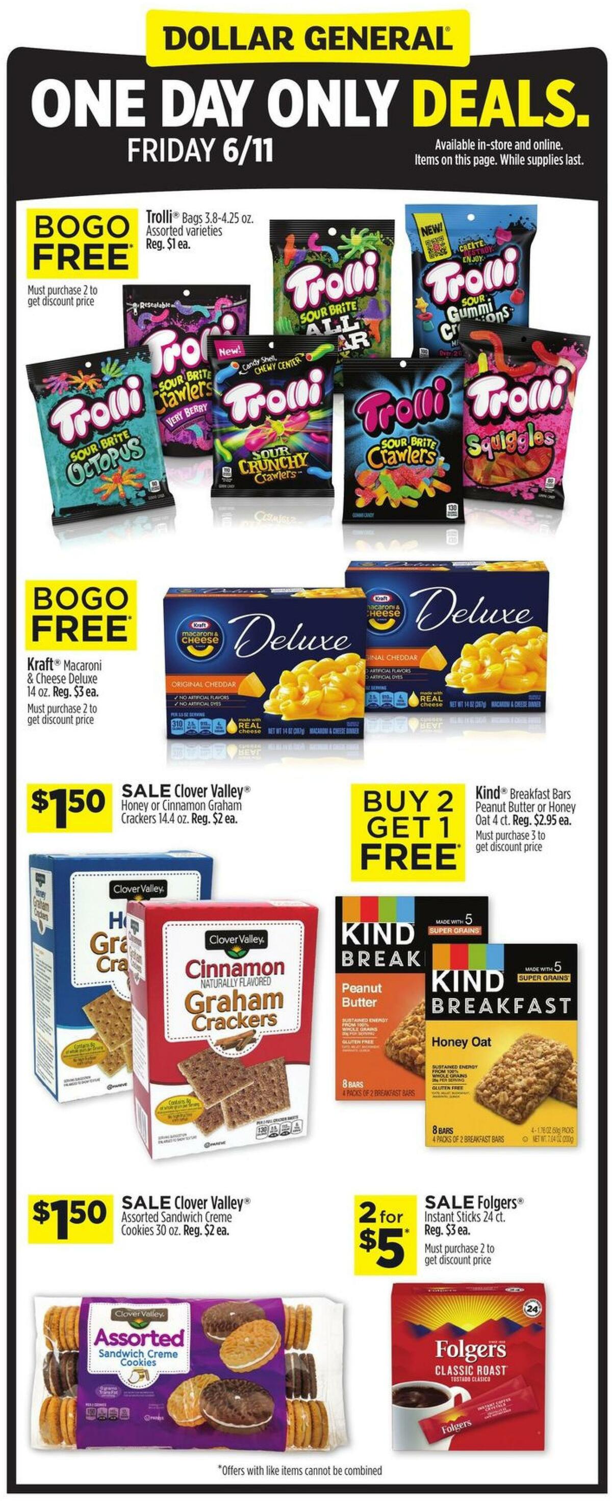 Dollar General One Day Only Deals Weekly Ad from June 11
