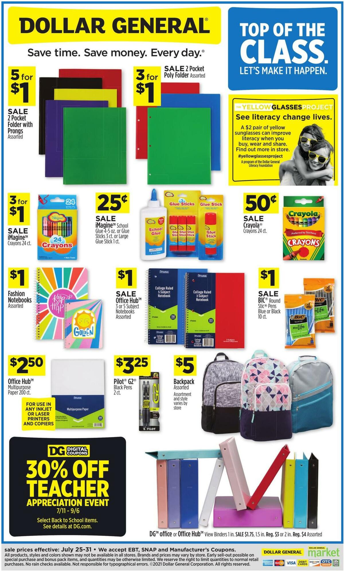 Dollar General Weekly Ad from July 25