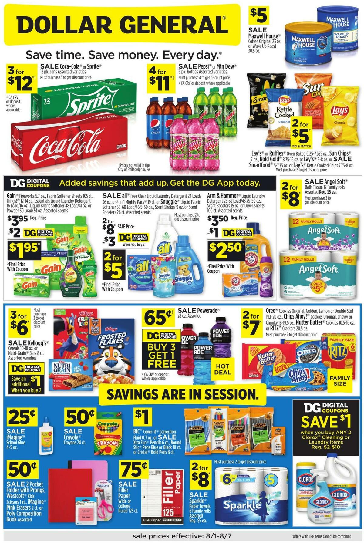 Dollar General Weekly Ad from August 1