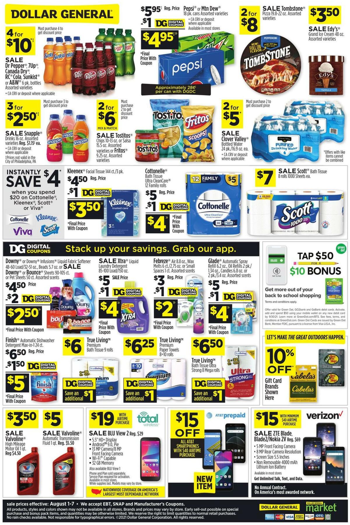 Dollar General Weekly Ad from August 1