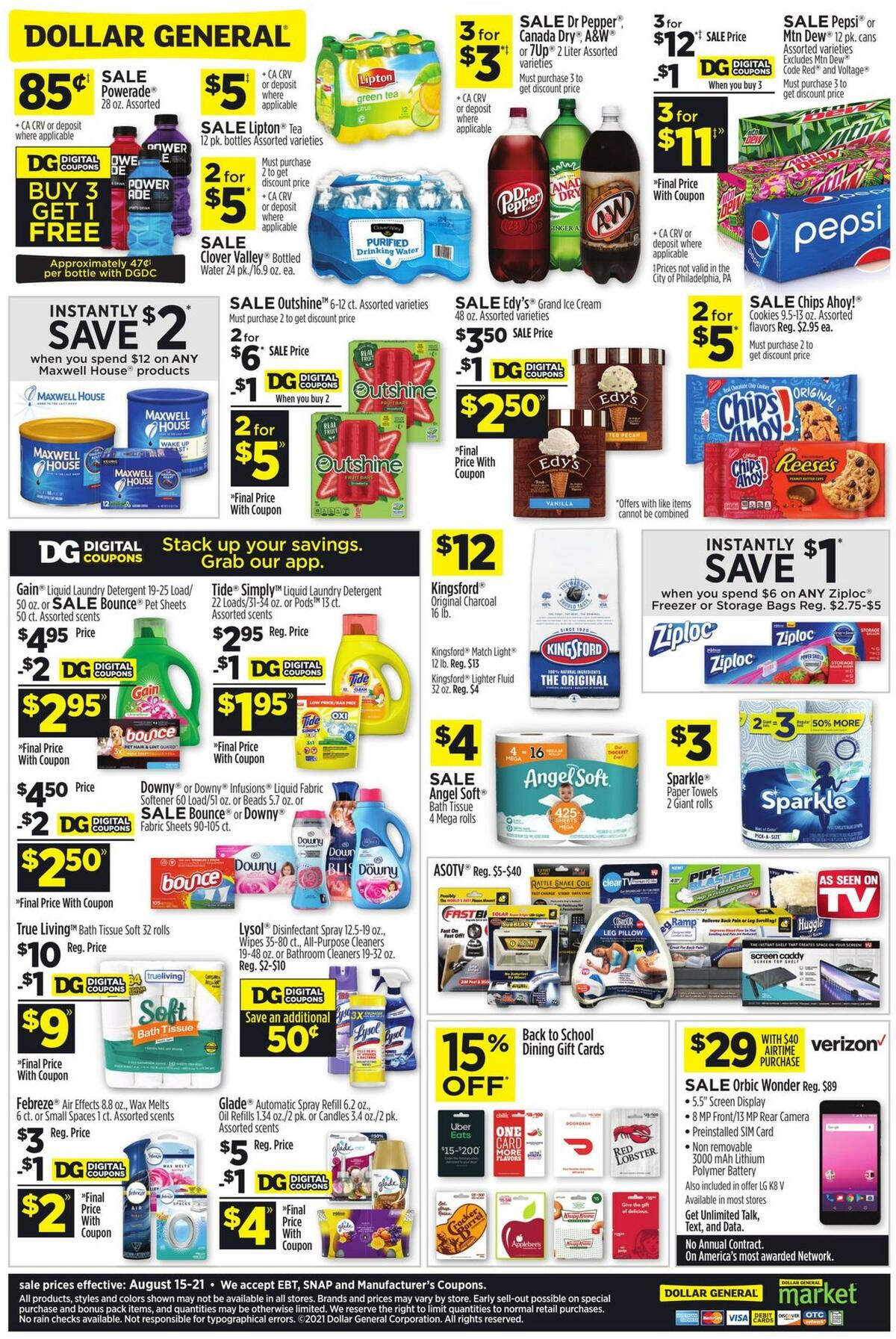Dollar General Weekly Ad from August 15