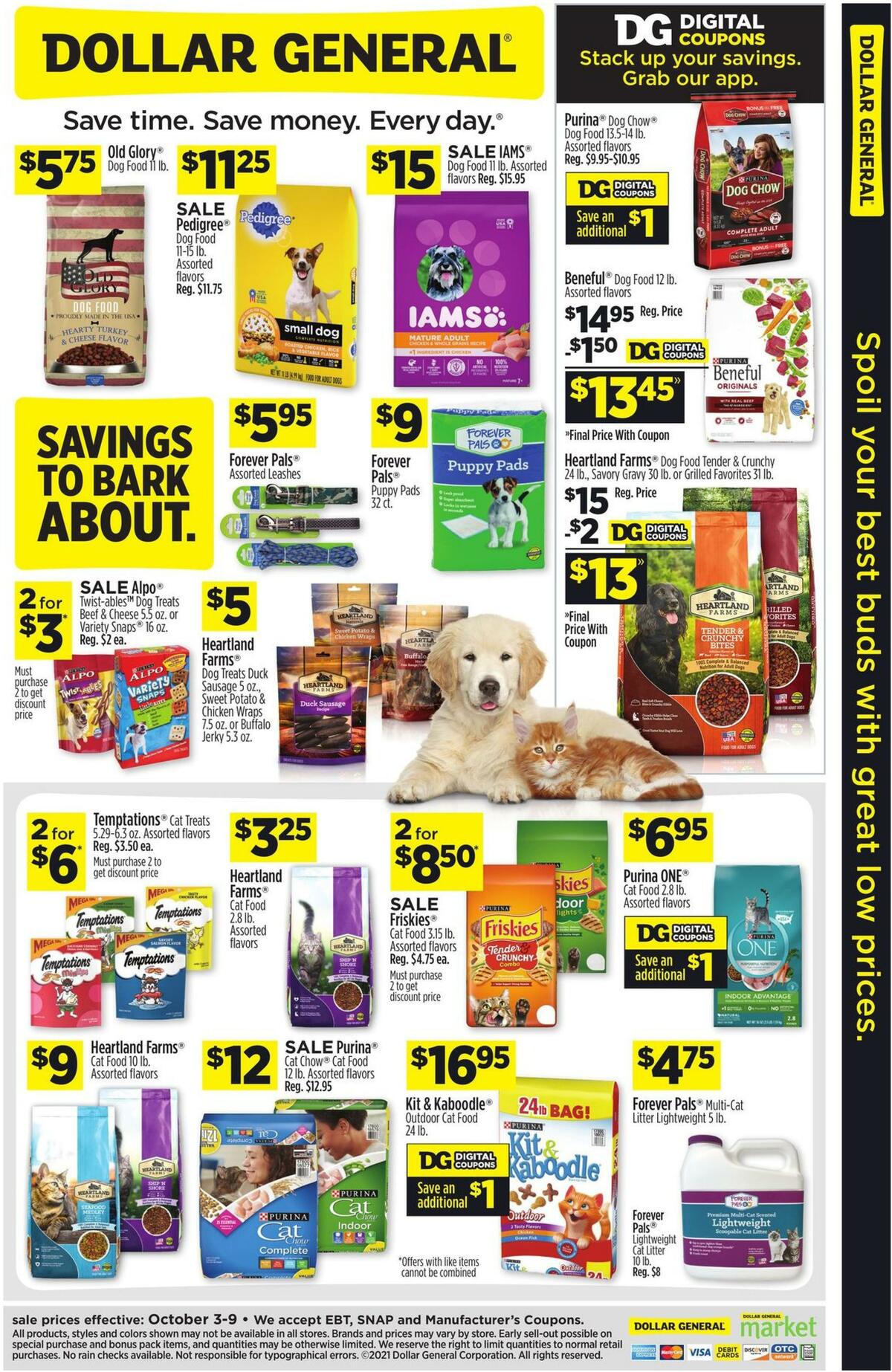 Dollar General Spoil Your Best Buds With Great Low Prices. Weekly Ad from October 3
