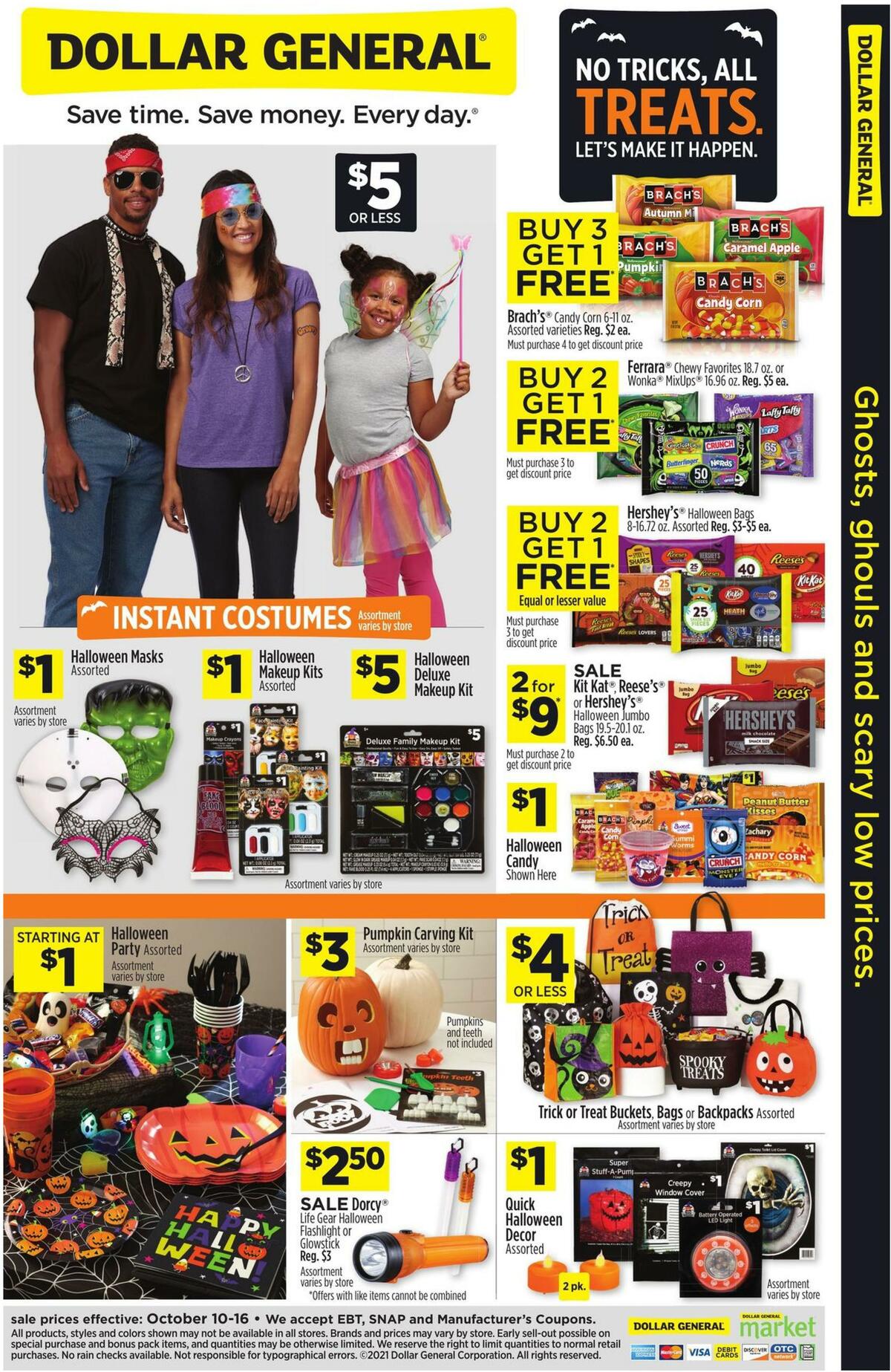 Dollar General Ghost, ghouls and scary low prices. Weekly Ad from October 10